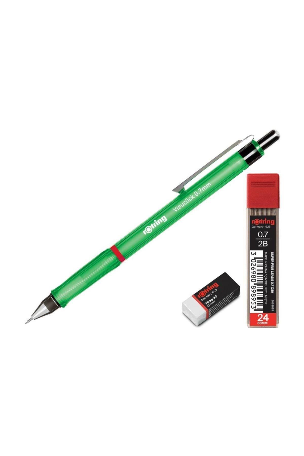 Rotring Okul Seti Visuclick Versatil/Min Silgi 0.7 MM Yeşil RO-VK07