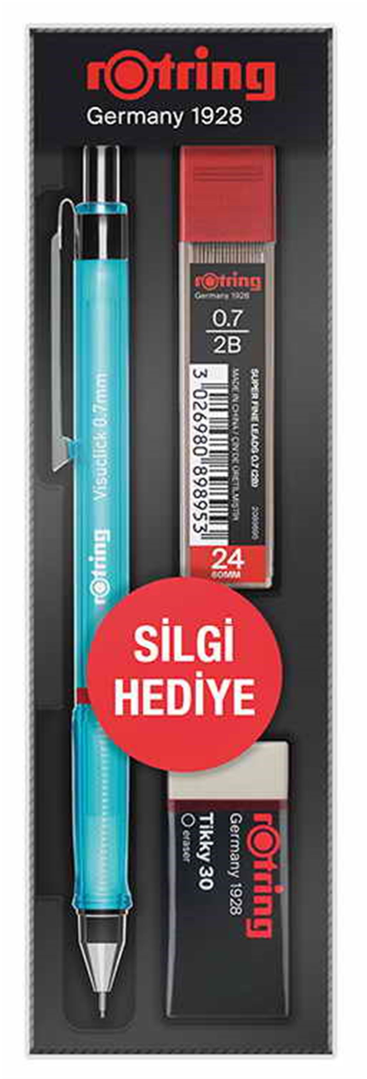 Rotring Okul Seti Visuclick Versatil/Min Silgi 0.7 MM Mavi  RO-VK07
