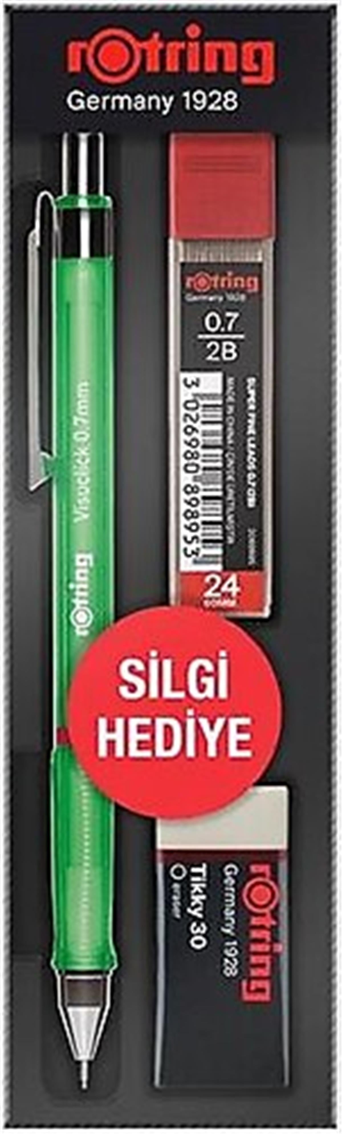 Rotring Okul Seti Visuclick Versatil/Min Silgi 0.7 MM Yeşil RO-VK07