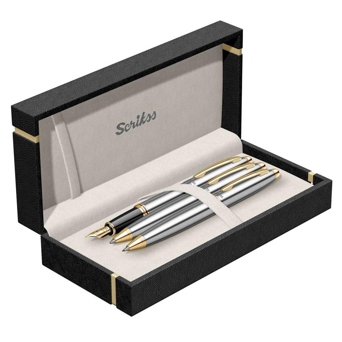 Scrikss 88 3Lü Takim Gold Krom Lüks Kutuda