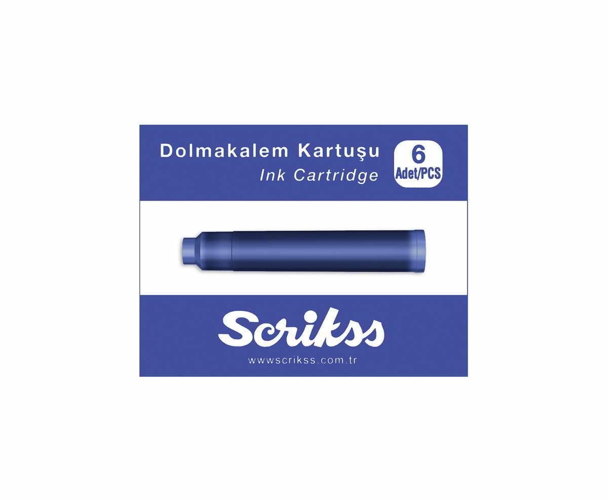 Scrikss Dolmakalem Kartusu Mavi 6Li