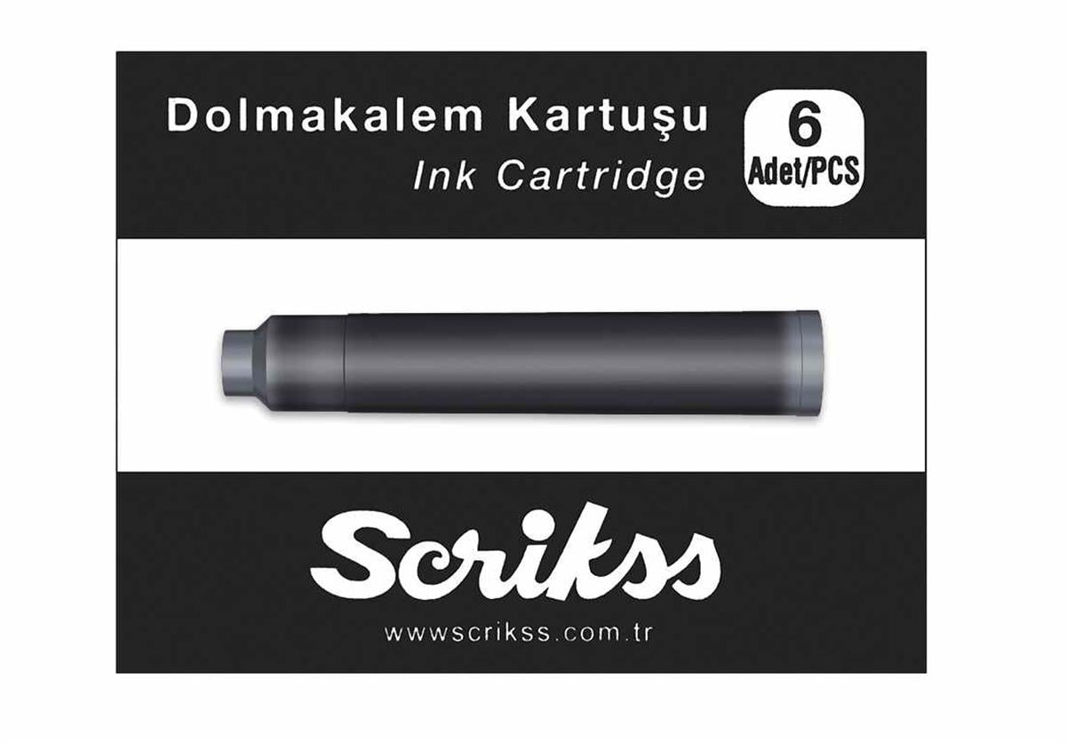 Scrikss Dolmakalem Kartusu Siyah 6Li