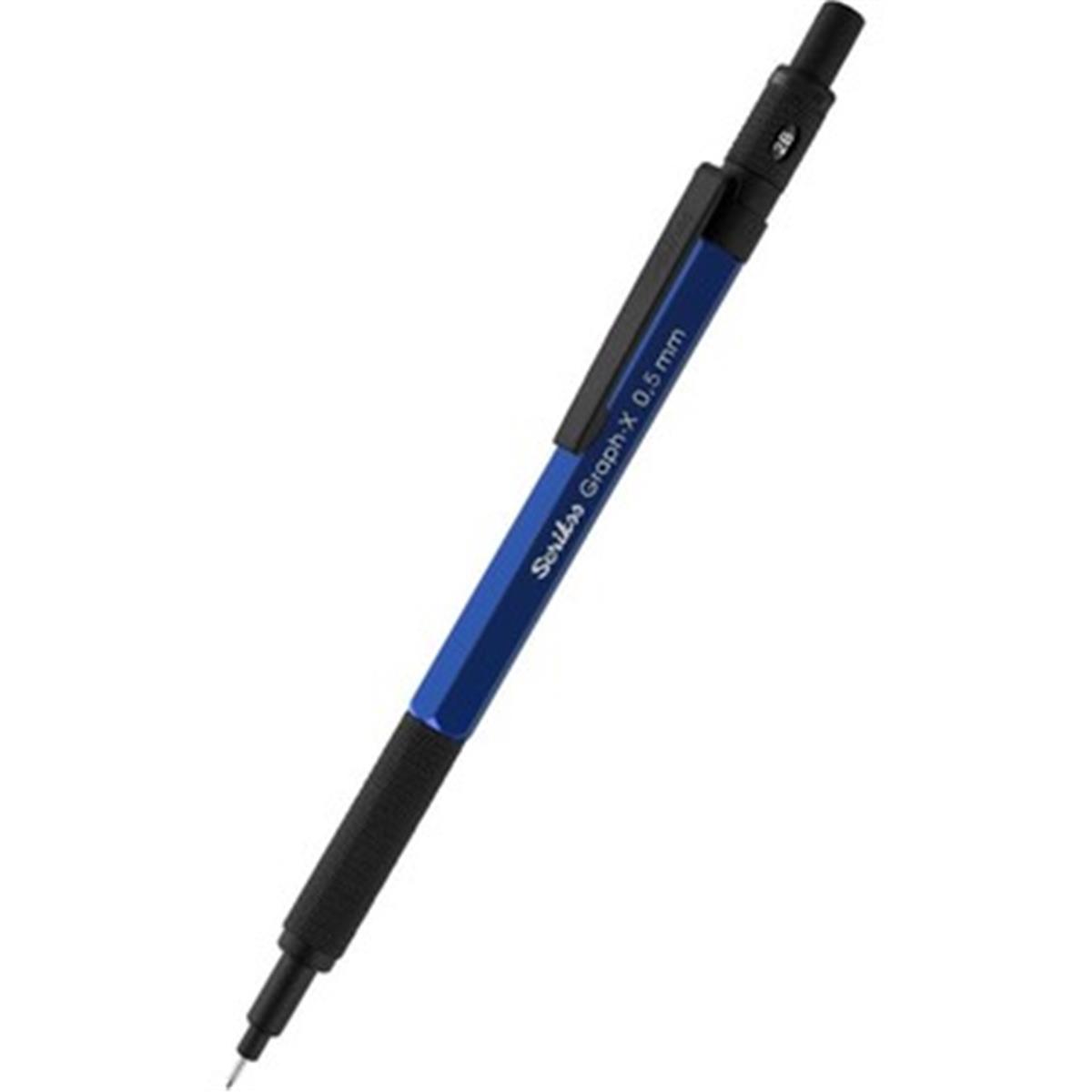 Scrikss Graph-X Metal Color Versatil 0.5 Mm Mavi Seffaf Ambalaj