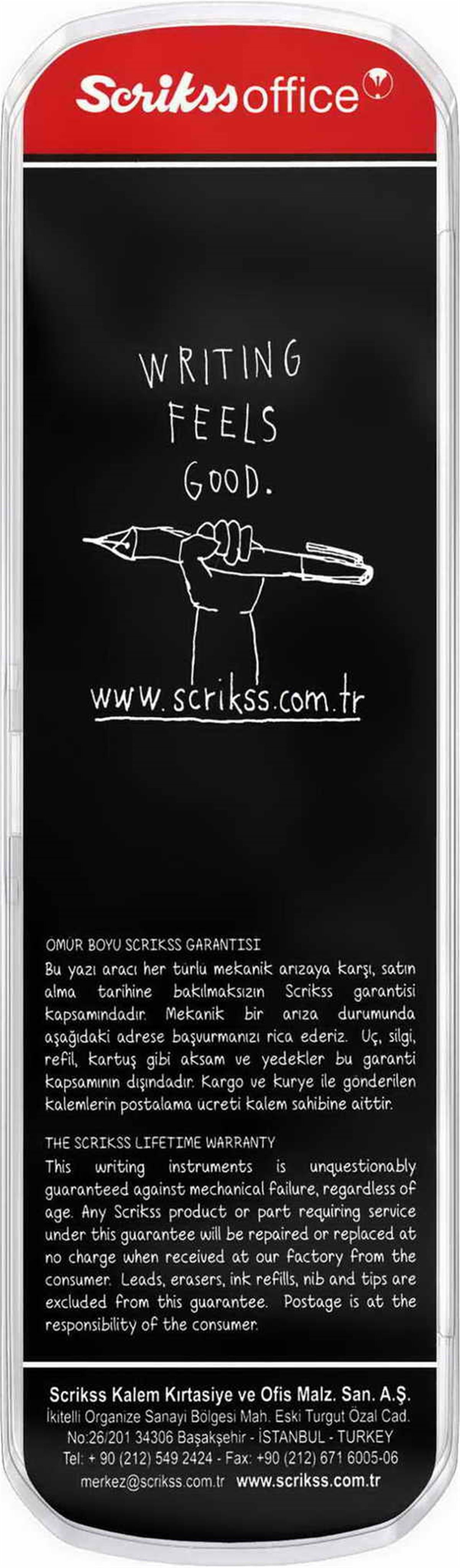 Scrikss Graph-X Metal Versatil 0.7Mm Mat Siyah 3 Lü Set