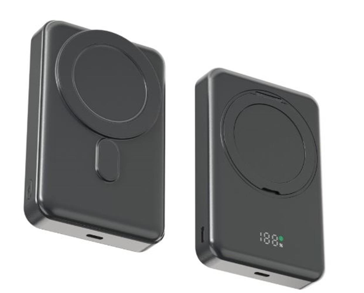 Snapron SNP-3025 PD 22.5W Hızlı Şarj Lcd Ekran Magsafe 10000 mAh Powerbank