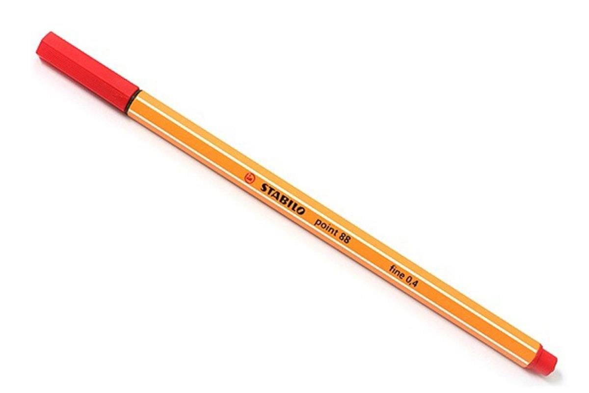 Stabilo Keçe Uçlu İnce Kalem 88 Point 0.4 MM Koyu Kırmızı 88/50