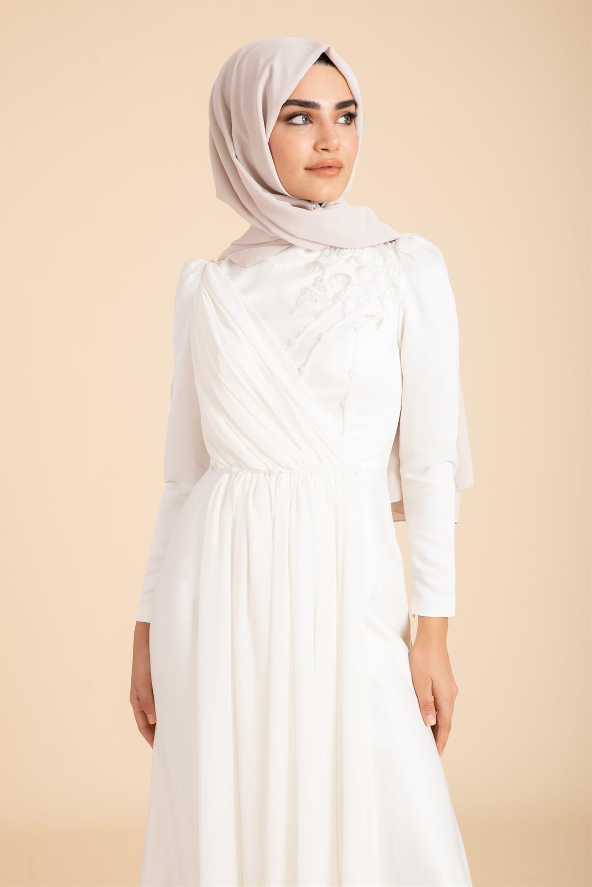 Nafide Tesettür Abiye Elbise 4321