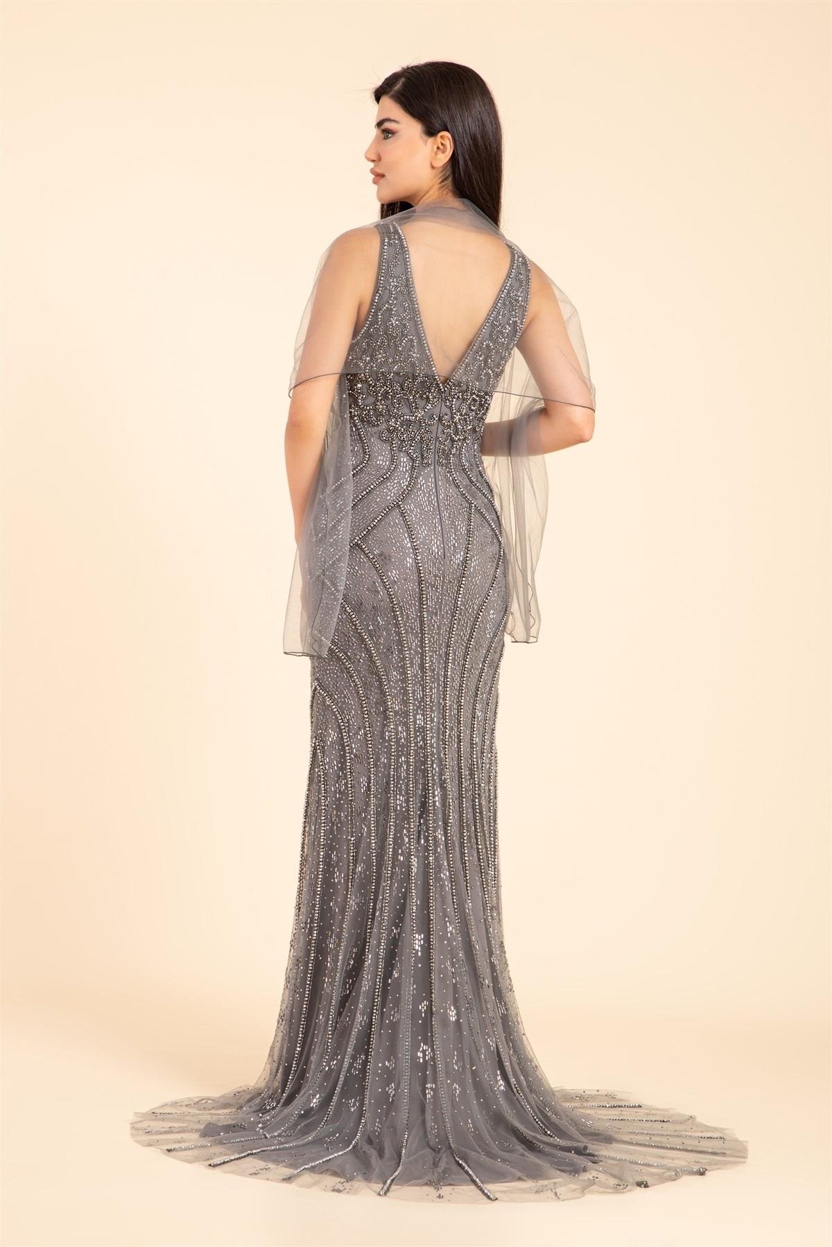 فستان سهرة طويل 0203 - 1486