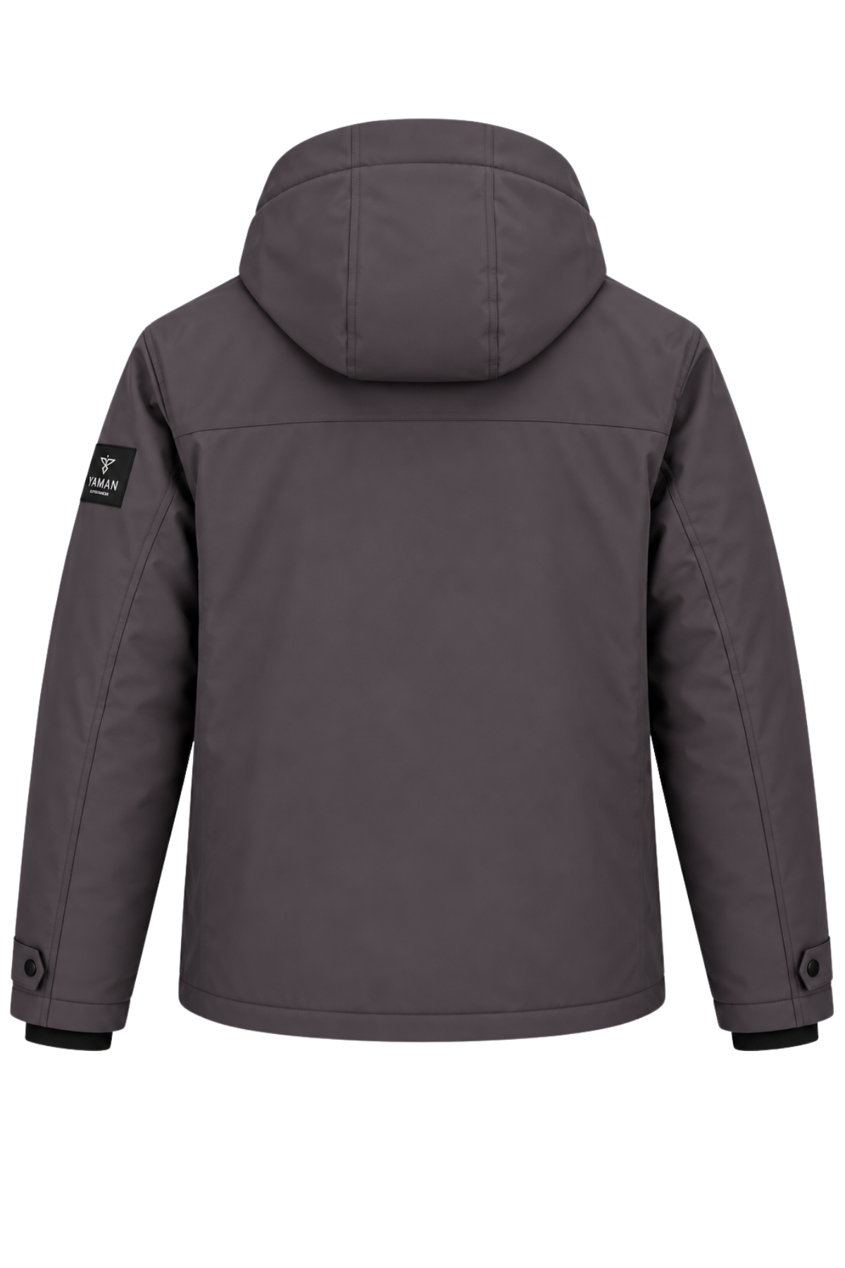 Erkek Gri Kapüşonlu Kışlık Mont Suya Dayanıklı Çok Cepli Outdoor Mont&Kaban