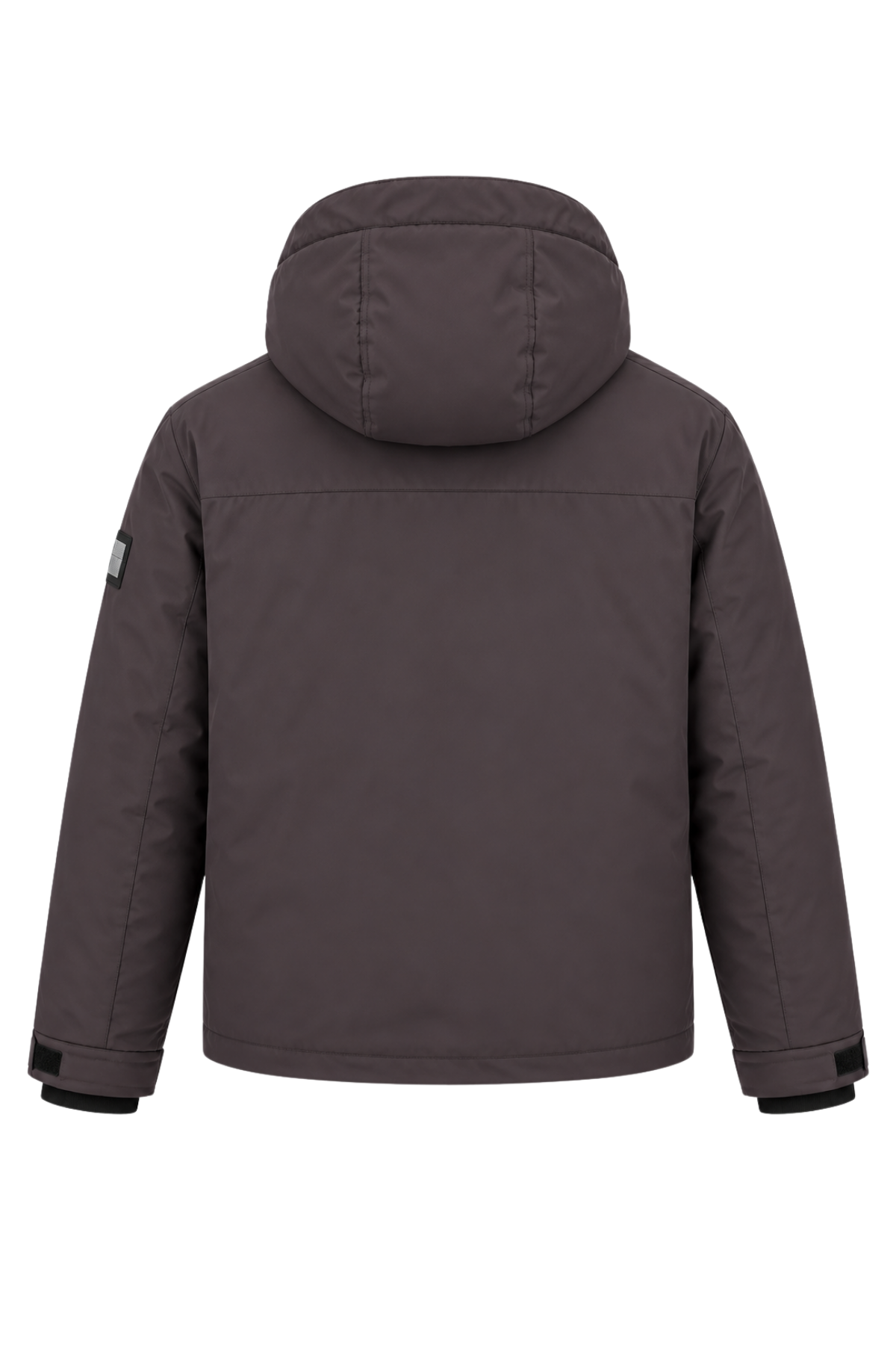 Erkek Gri Kapüşonlu Kışlık Mont Suya Dayanıklı Fermuarlı Çıtçıtlı Cepli Outdoor Mont