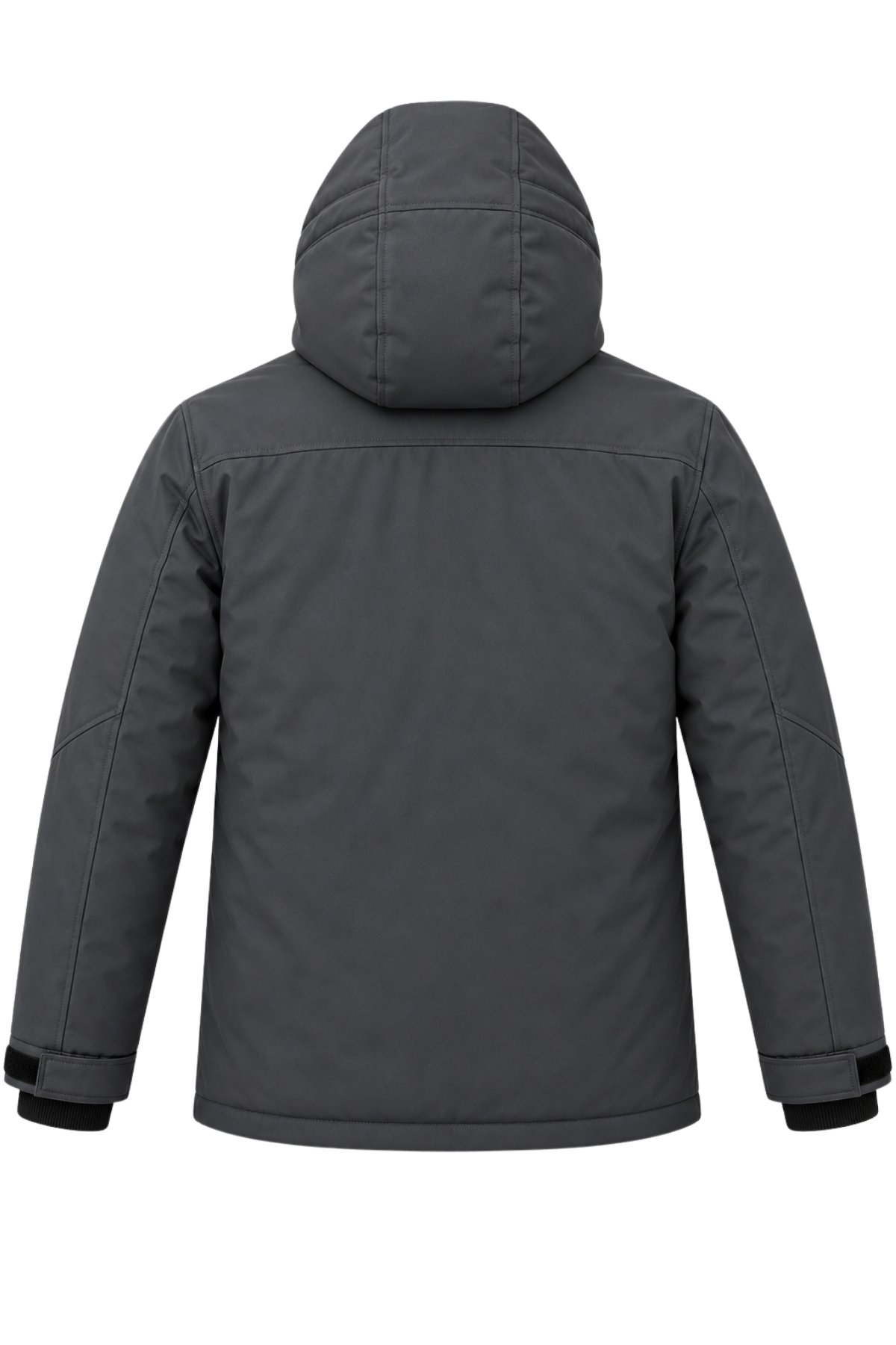 Erkek Gri Softshell Mont Kapüşonlu Kışlık Suya Dayanıklı Fermuarlı Cepli Outdoor Mont