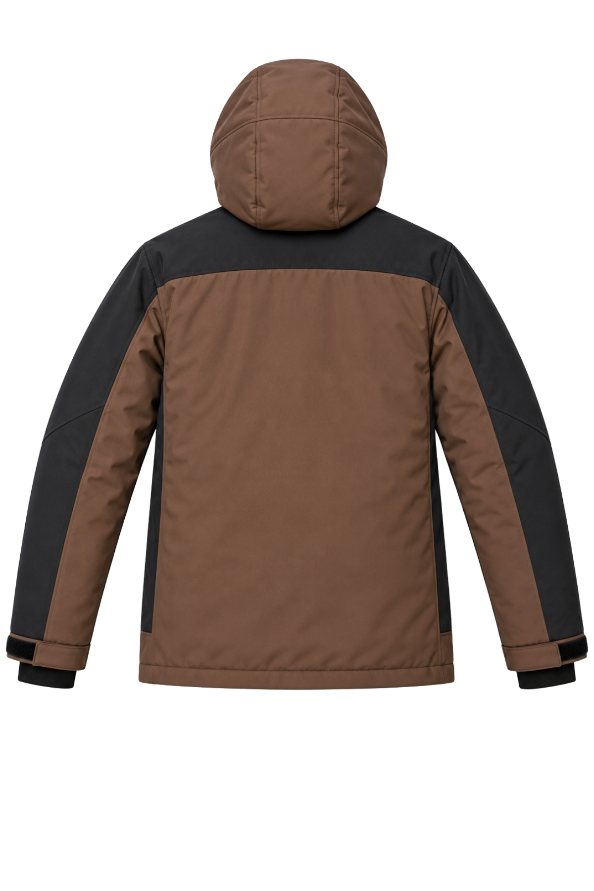 Erkek Kahverengi Softshell Mont Kapüşonlu Kışlık Suya Dayanıklı Fermuarlı Cepli Outdoor Mont