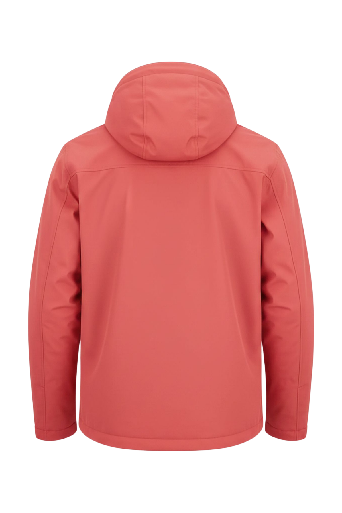 Erkek Kırmızı Softshell Kapüşonlu İç Cepli Su Ve Rüzgar Geçirmez Mevsimlik&Yazlık Mont