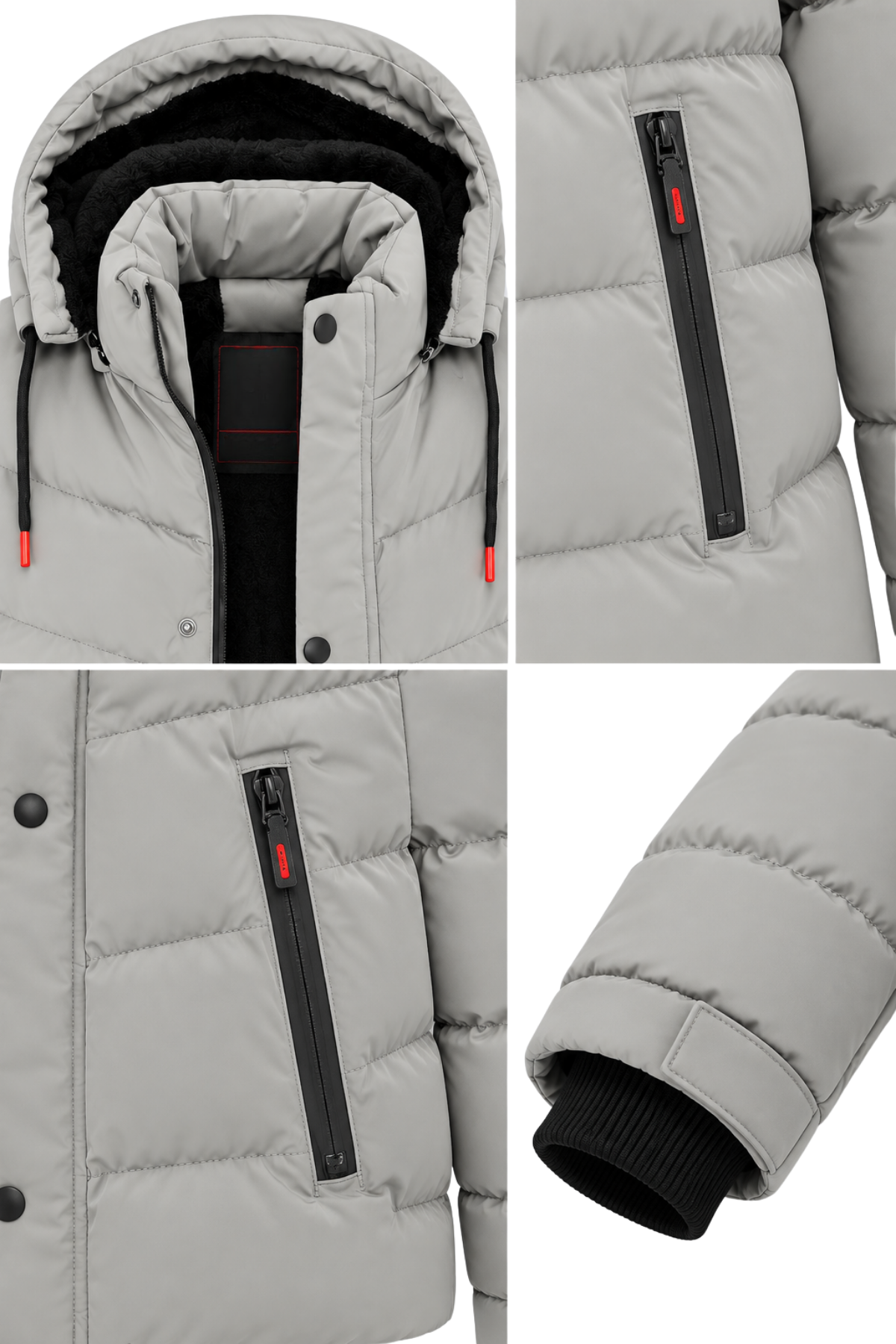 Erkek Krem Erkek Outdoor Su Geçirmez Kapüşonlu Kışlık Kaban – Rüzgar ve Yağmura Dayanıklı  Mont&Kaban