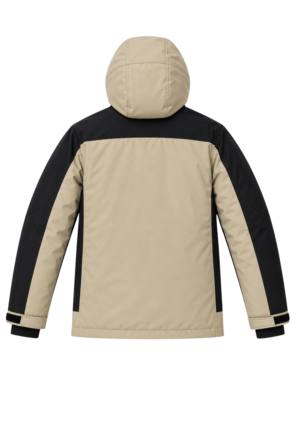 Erkek Krem Softshell Mont Kapüşonlu Kışlık Suya Dayanıklı Fermuarlı Cepli Outdoor Mont