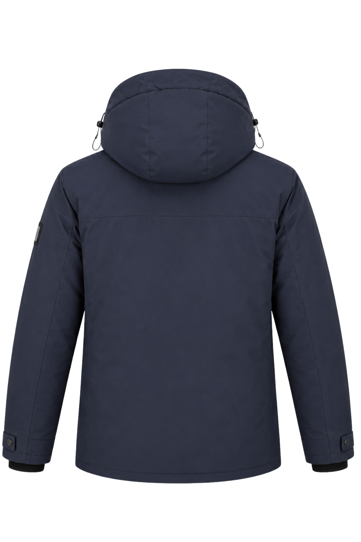 Erkek Lacivert Kapüşonlu Kışlık Softshell Suya Dayanıklı Fermuarlı Cepli Outdoor Mont