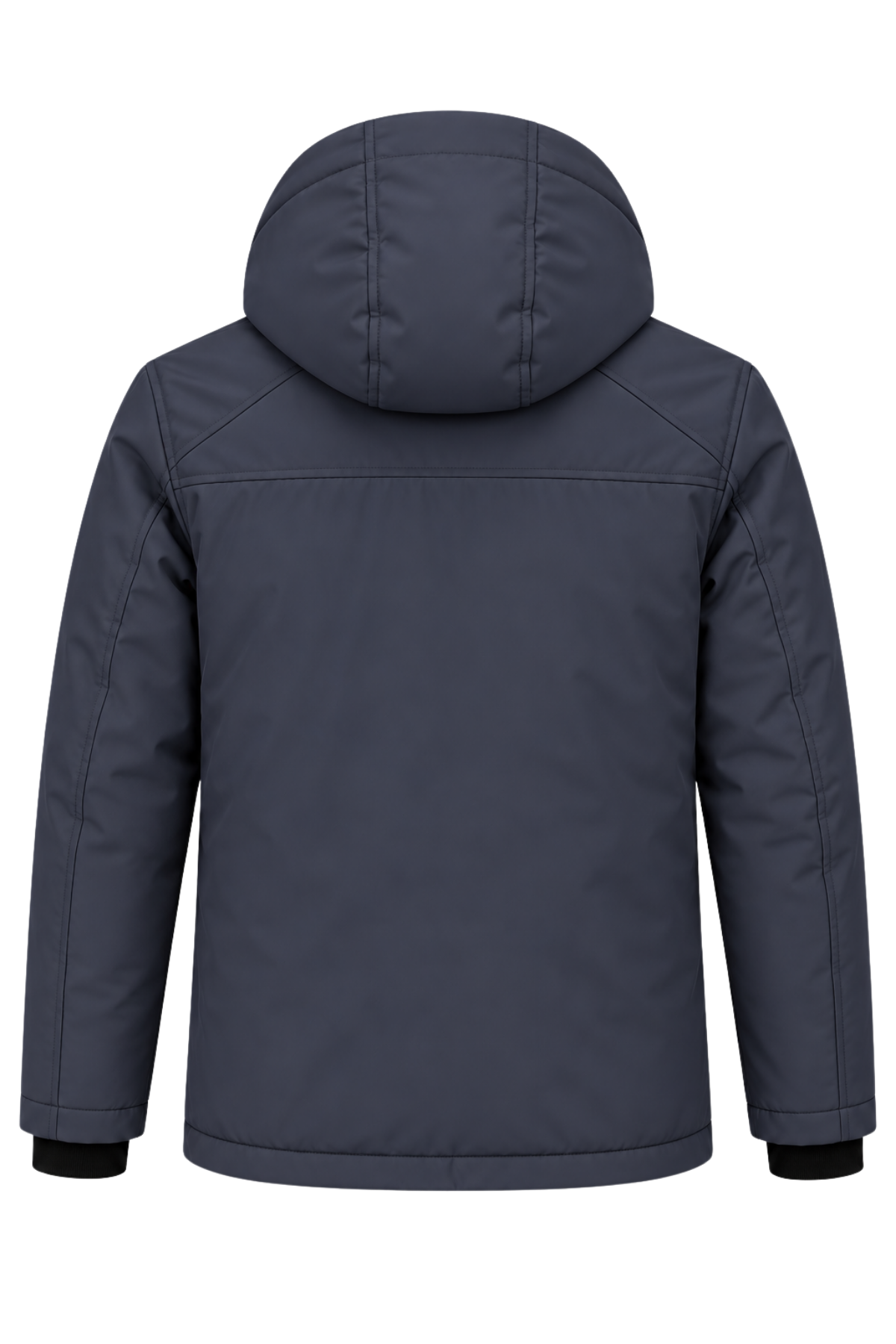 Erkek Lacivert Softshell Mont Kapüşonlu Kışlık Suya Dayanıklı Fermuarlı Cepli Outdoor Mont