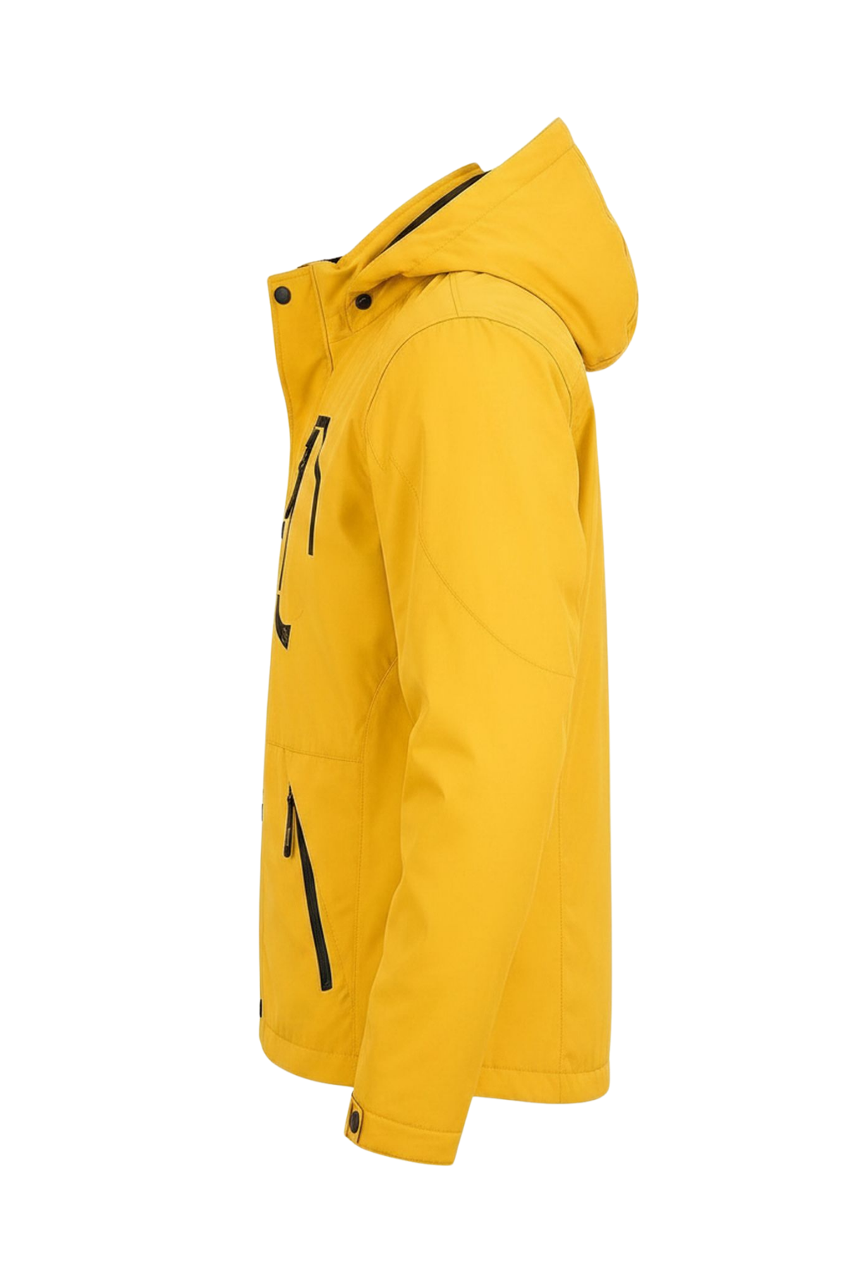 Erkek Sarı Softshell Kapüşonlu İç Cepli Su Ve Rüzgar Geçirmez Mevsimlik&Yazlık Mont