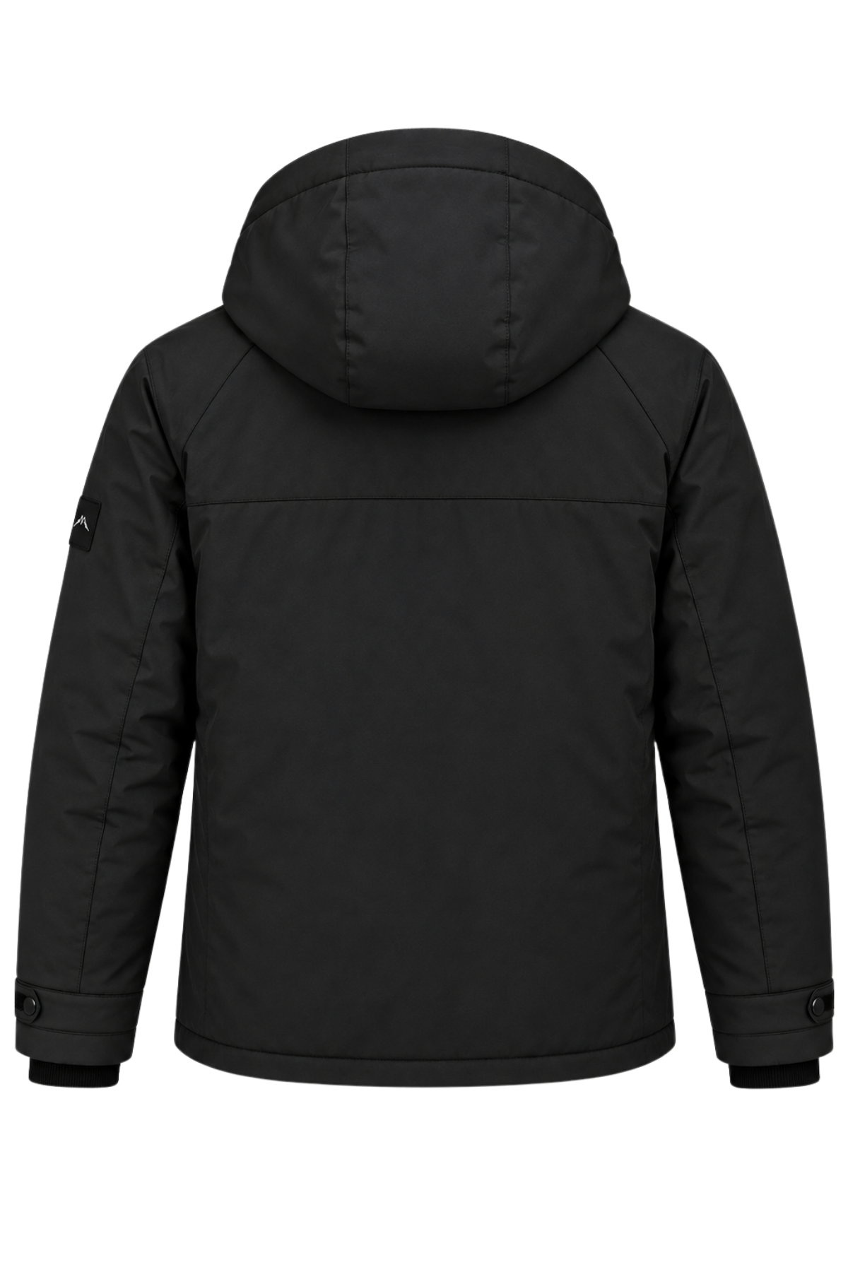 Erkek Siyah Kapüşonlu Kışlık Softshell Suya Dayanıklı Fermuarlı Cepli Outdoor Mont