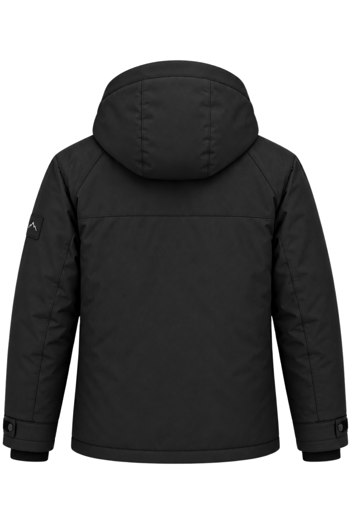 Erkek Siyah Kışlık Mont Kapüşonlu Suya Dayanıklı Fermuarlı Çok Cepli Outdoor Mont&Kaban
