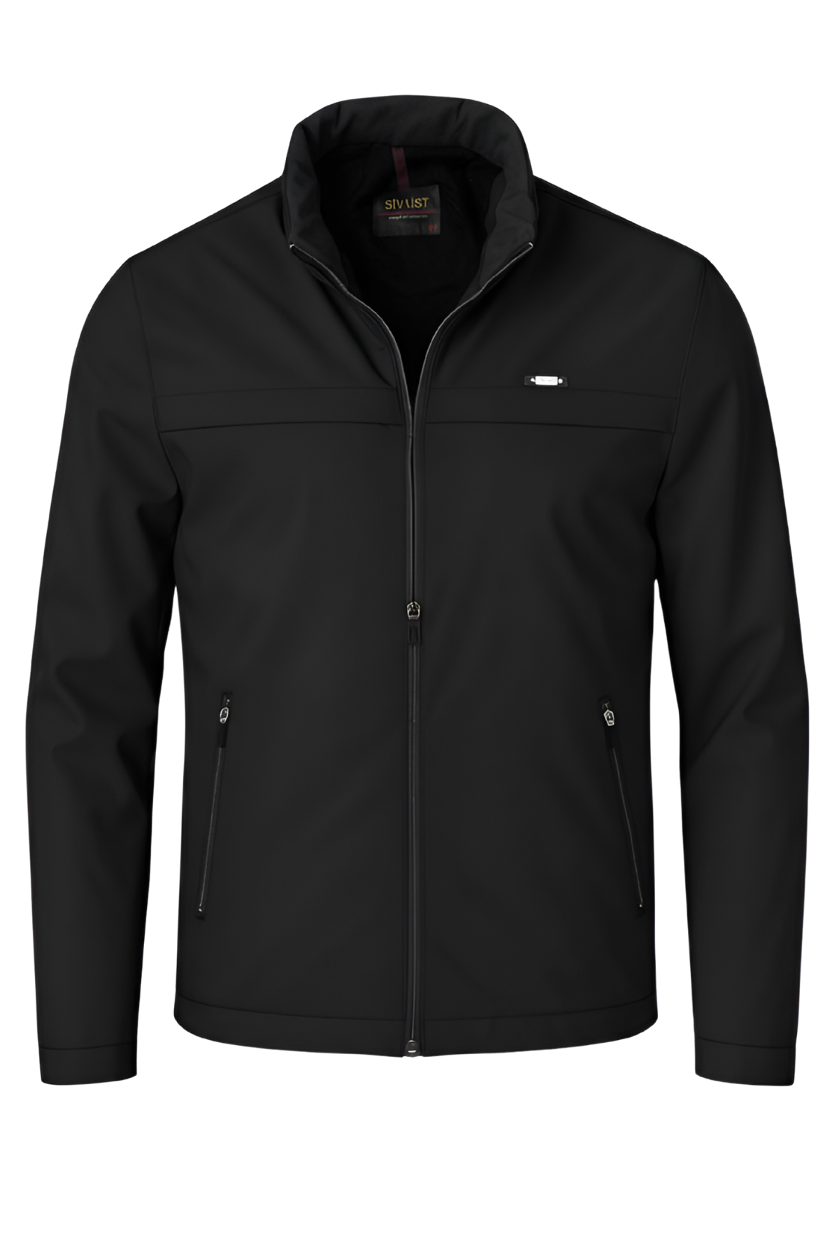 Erkek Siyah Pamuk Polyester Karışımlı Su İtici İçi Kürklü Kaban – Rüzgar Geçirmez, Hafif ve Dayanıklı