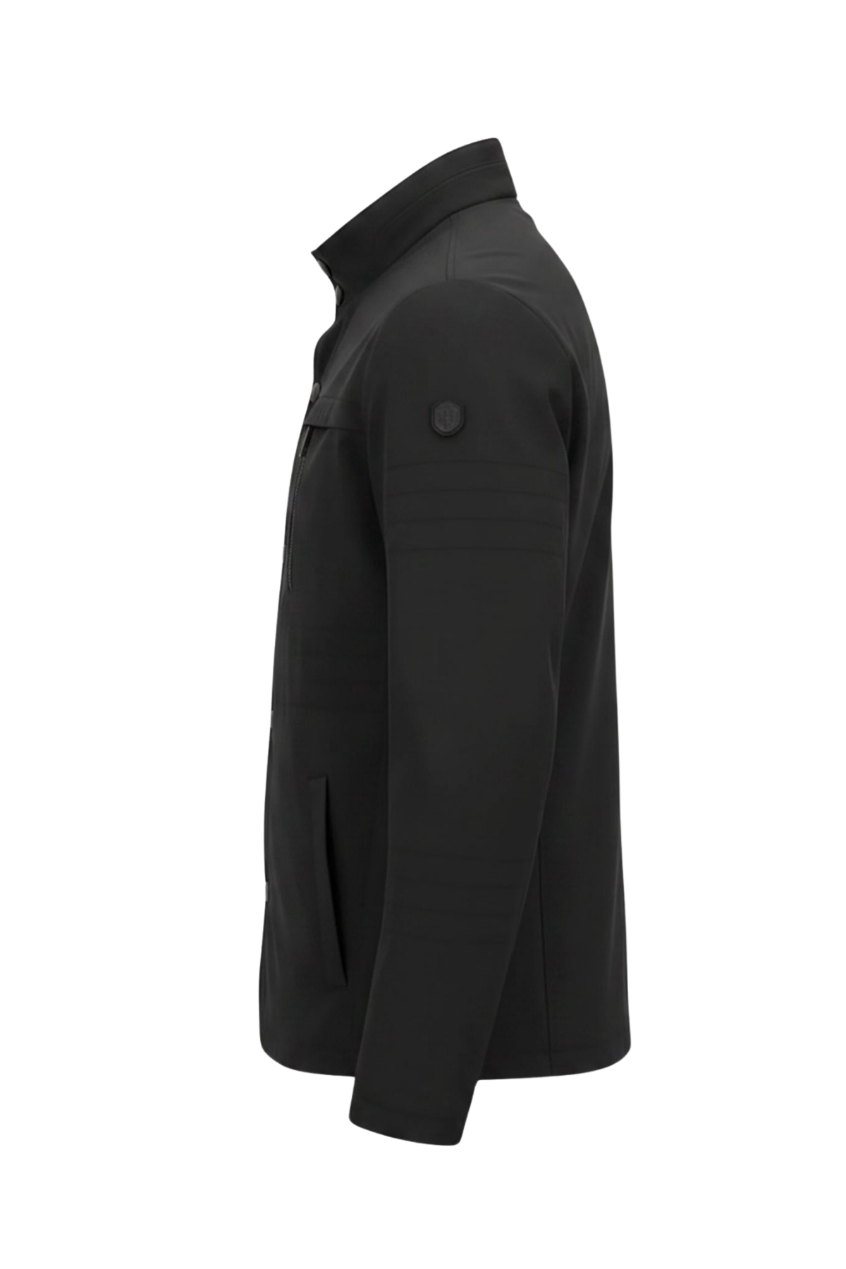 Erkek Siyah Regular Uzun Mevsimlik Pamuk Polyester Karışımlı Safari Mont&Ceket