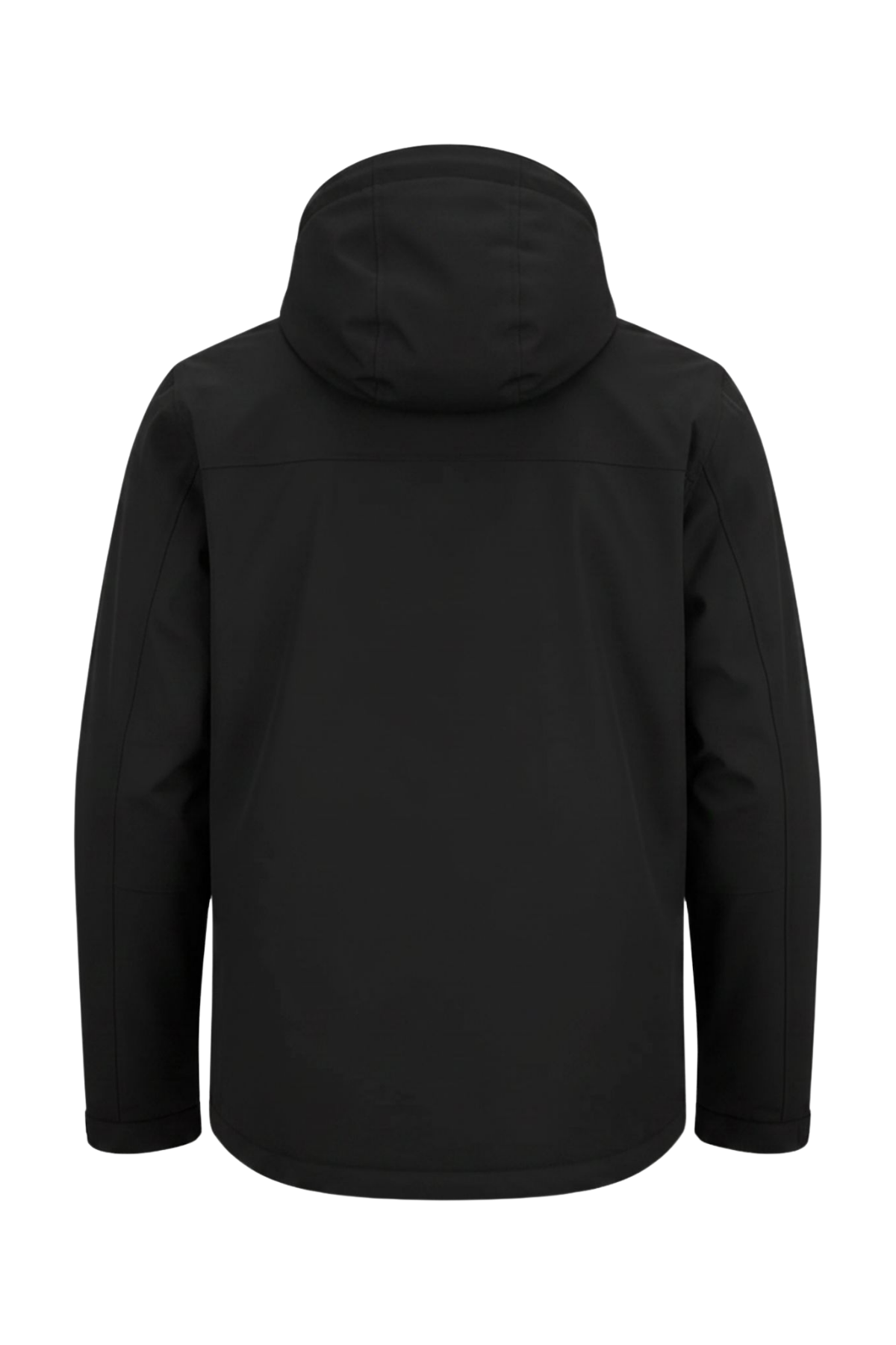 Erkek Siyah Softshell Kapüşonlu İç Cepli Su Ve Rüzgar Geçirmez Mevsimlik&Yazlık Mont