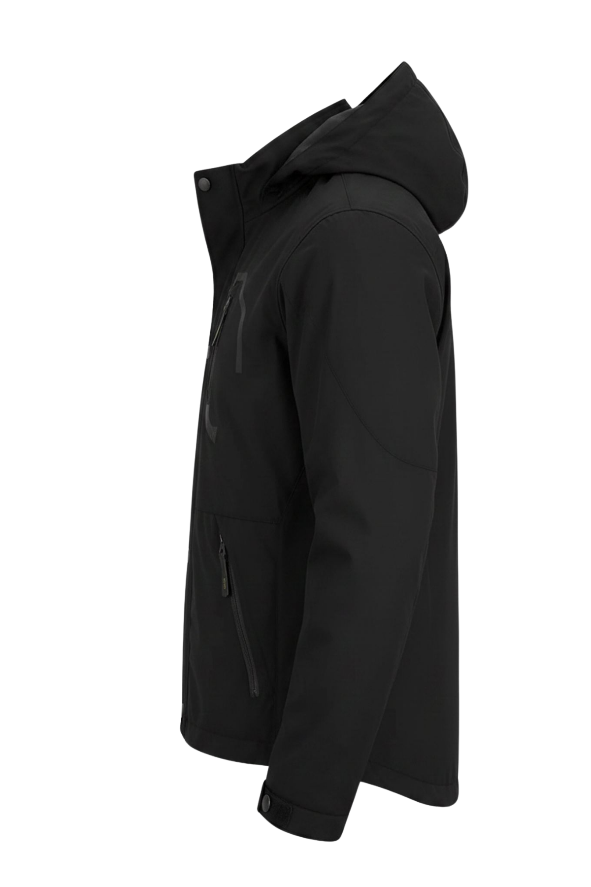 Erkek Siyah Softshell Kapüşonlu İç Cepli Su Ve Rüzgar Geçirmez Mevsimlik&Yazlık Mont