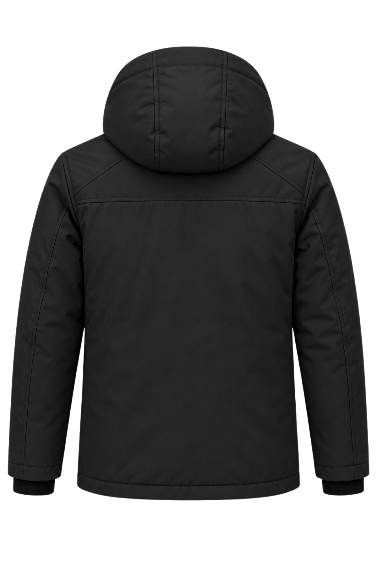 Erkek Siyah Softshell Mont Kapüşonlu Kışlık Suya Dayanıklı Fermuarlı Cepli Outdoor Mont