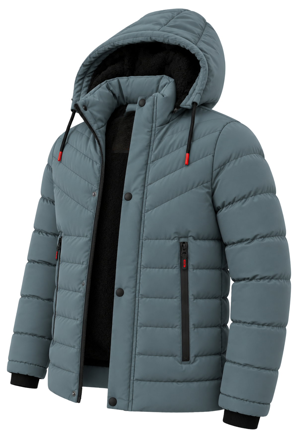 Erkek Su Yeşili Erkek Outdoor Su Geçirmez Kapüşonlu Kışlık Kaban – Rüzgar ve Yağmura Dayanıklı  Mont&Kaban