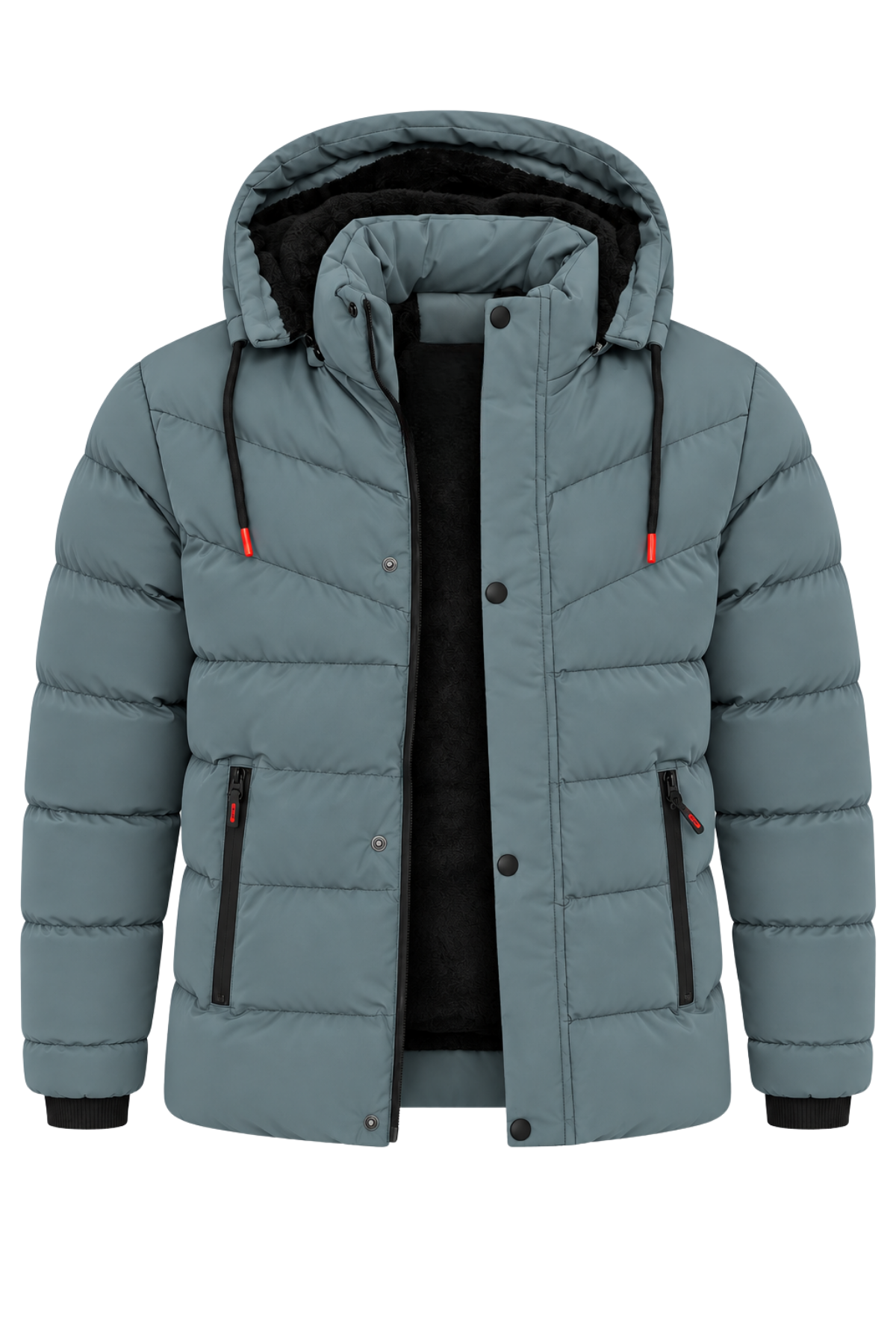 Erkek Su Yeşili Erkek Outdoor Su Geçirmez Kapüşonlu Kışlık Kaban – Rüzgar ve Yağmura Dayanıklı  Mont&Kaban