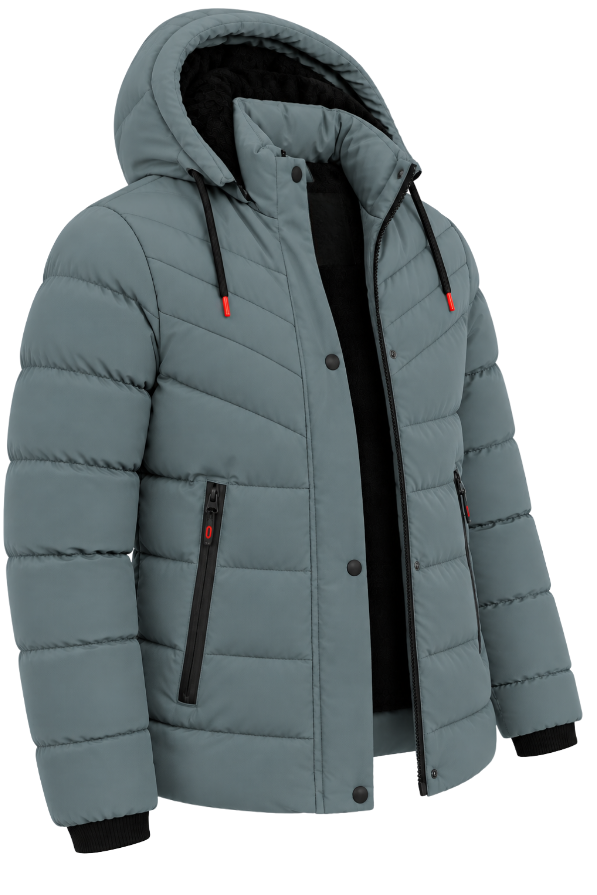 Erkek Su Yeşili Erkek Outdoor Su Geçirmez Kapüşonlu Kışlık Kaban – Rüzgar ve Yağmura Dayanıklı  Mont&Kaban
