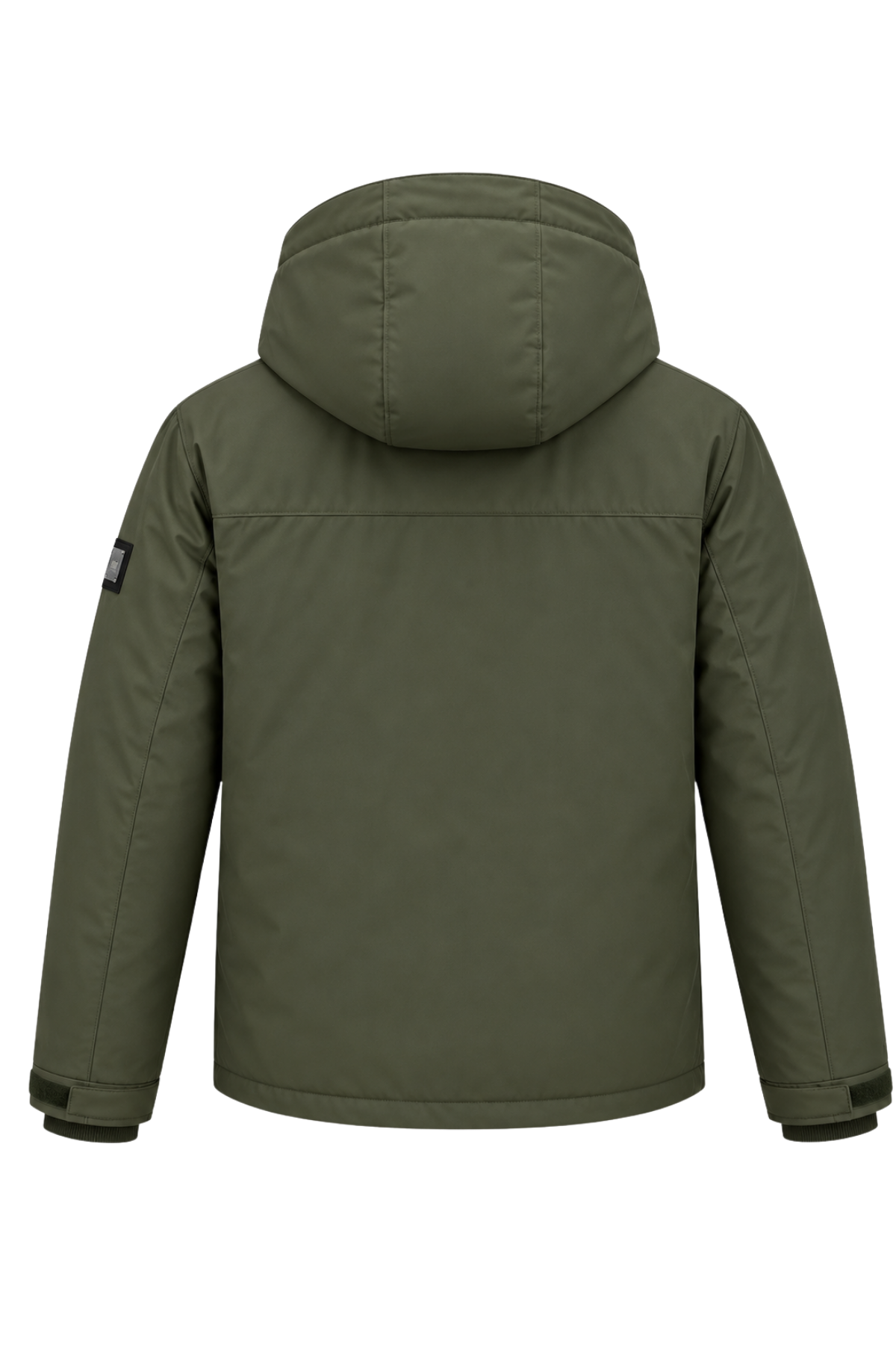 Erkek Yeşil Kışlık Mont Kapüşonlu Suya Dayanıklı Fermuarlı Çok Cepli Outdoor Mont&Kaban