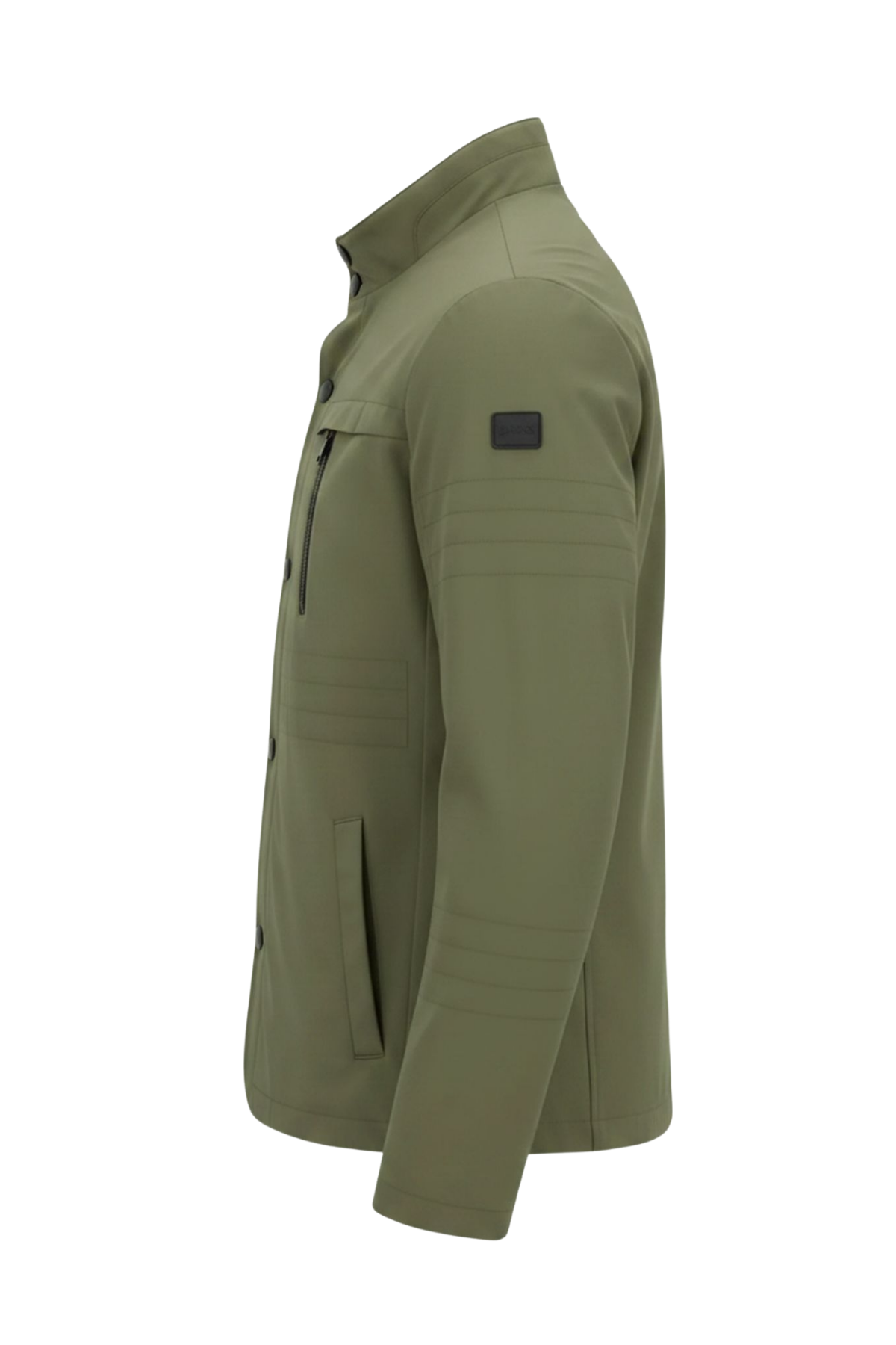 Erkek Yeşil Regular Uzun Mevsimlik Pamuk Polyester Karışımlı Safari Mont&Ceket