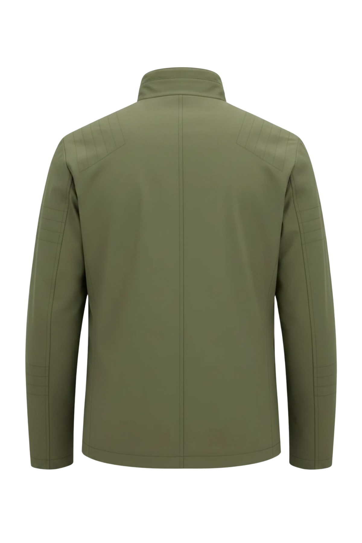 Erkek Yeşil Regular Uzun Mevsimlik Pamuk Polyester Karışımlı Safari Mont&Ceket