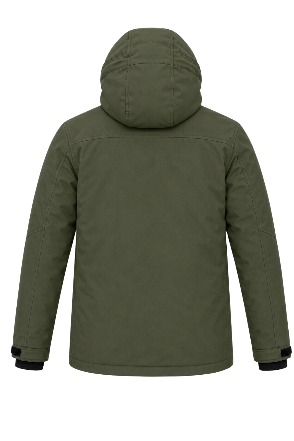 Erkek Yeşil Softshell Mont Kapüşonlu Kışlık Suya Dayanıklı Fermuarlı Cepli Outdoor Mont
