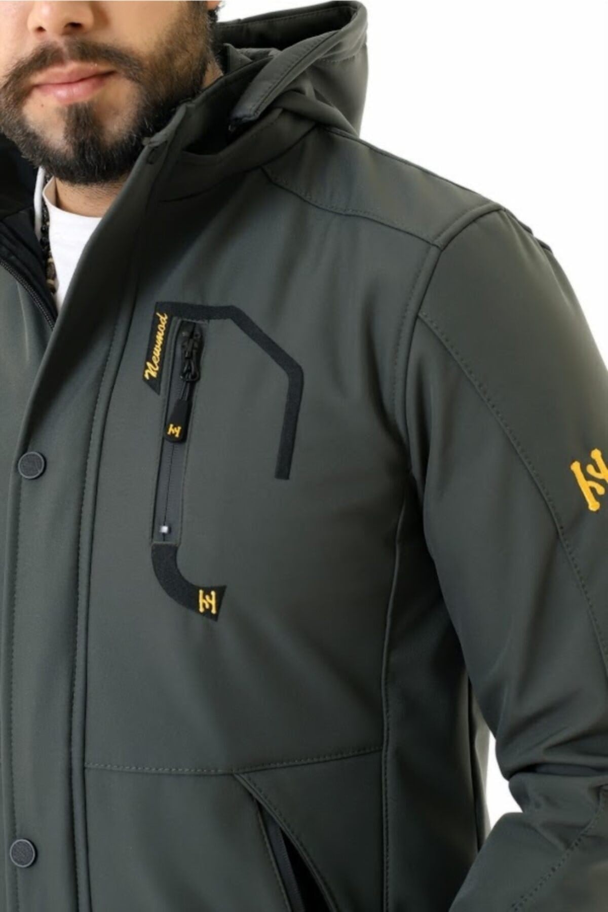 SİVAİST ORJİNAL SOFTSHELL Su ve Rüzgar Geçirmez Gora Tex Kapşonlu Sıcak Ceket - Mont