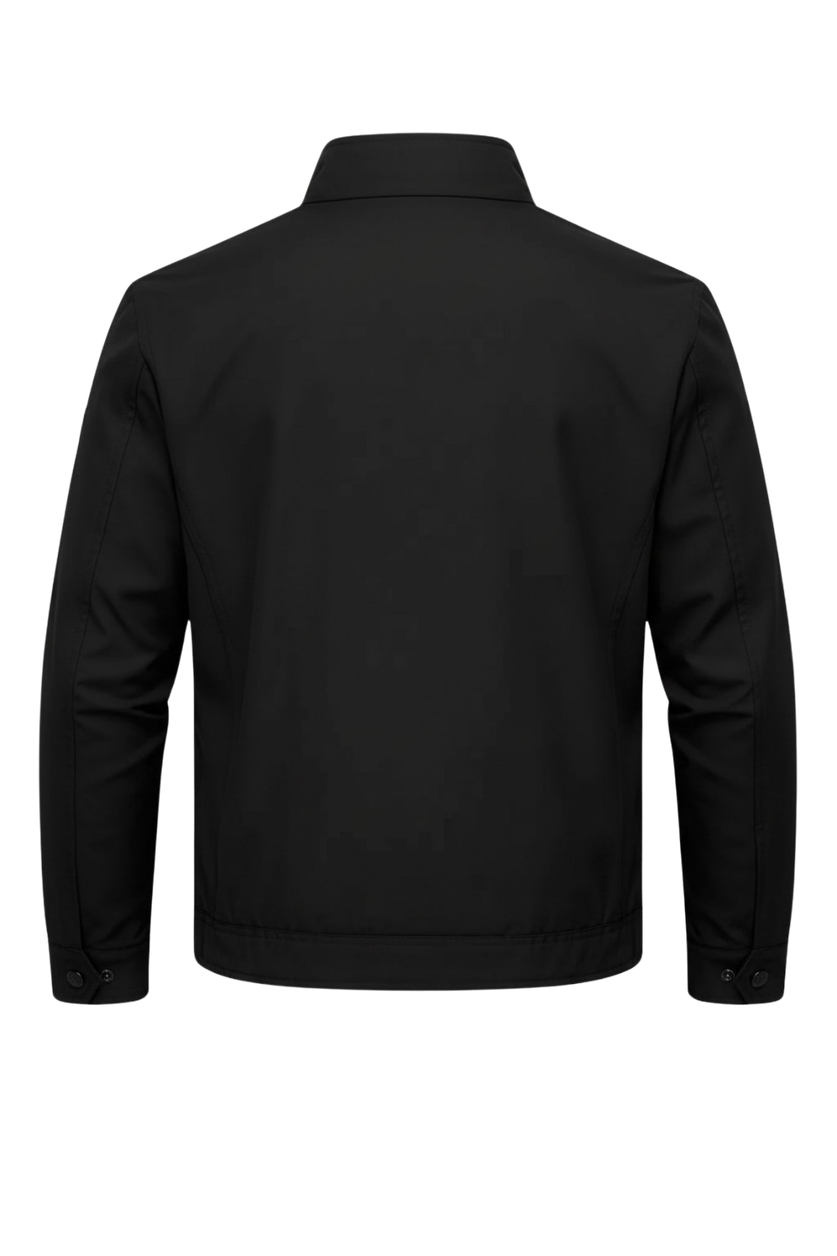 Siyah Erkek Pamuk Polyester Karışımlı Çift Göğüs Fermuarlı Su Ve Rüzgar Geçirmez Mevsimlik&Yazlık Mont