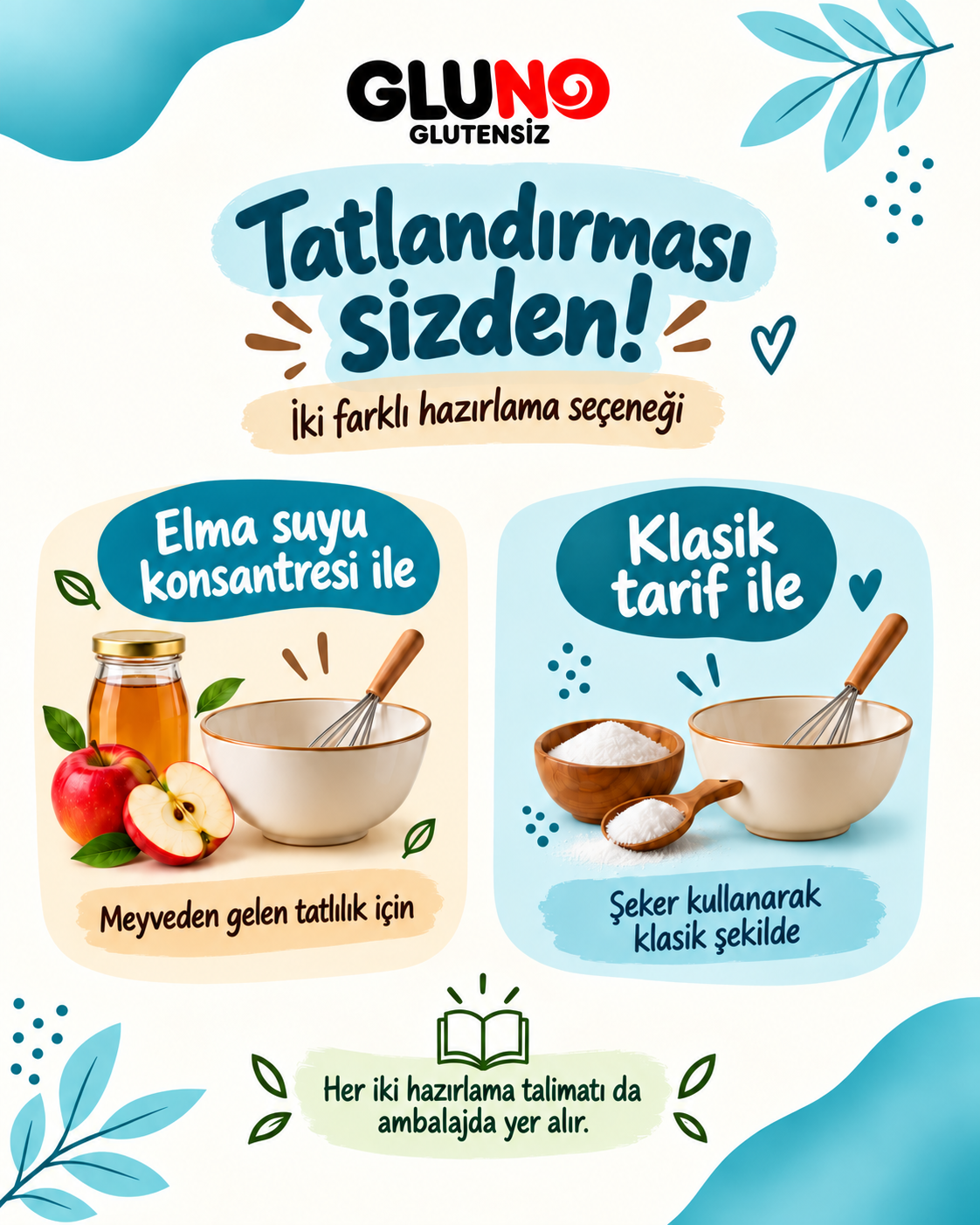 Gluno Glutensiz Karabuğdaylı Keçiboynuzlu Pankek-WaffleKarışımı 150g