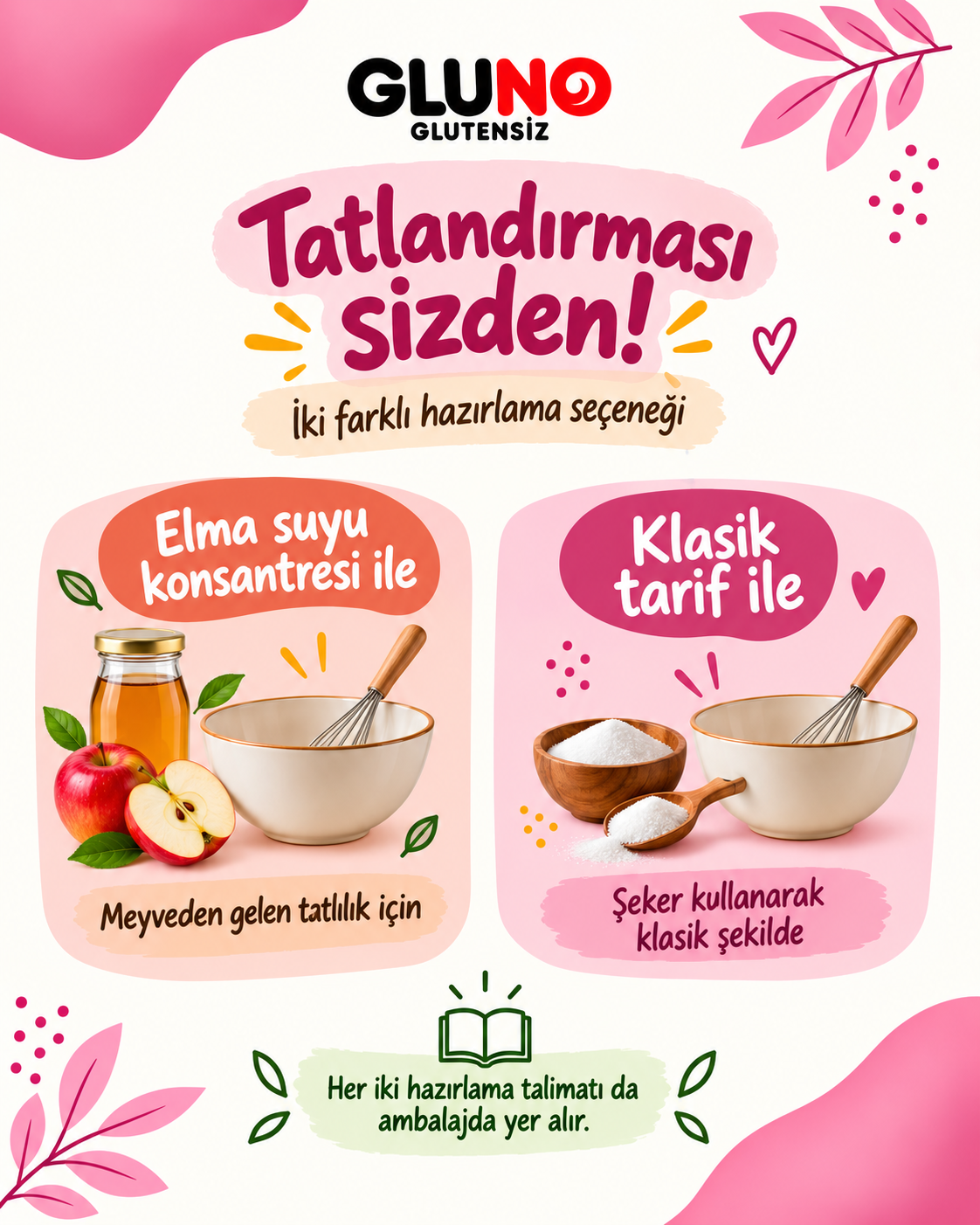 Gluno Glutensiz Karabuğdaylı Sade Kek Karışımı 350g