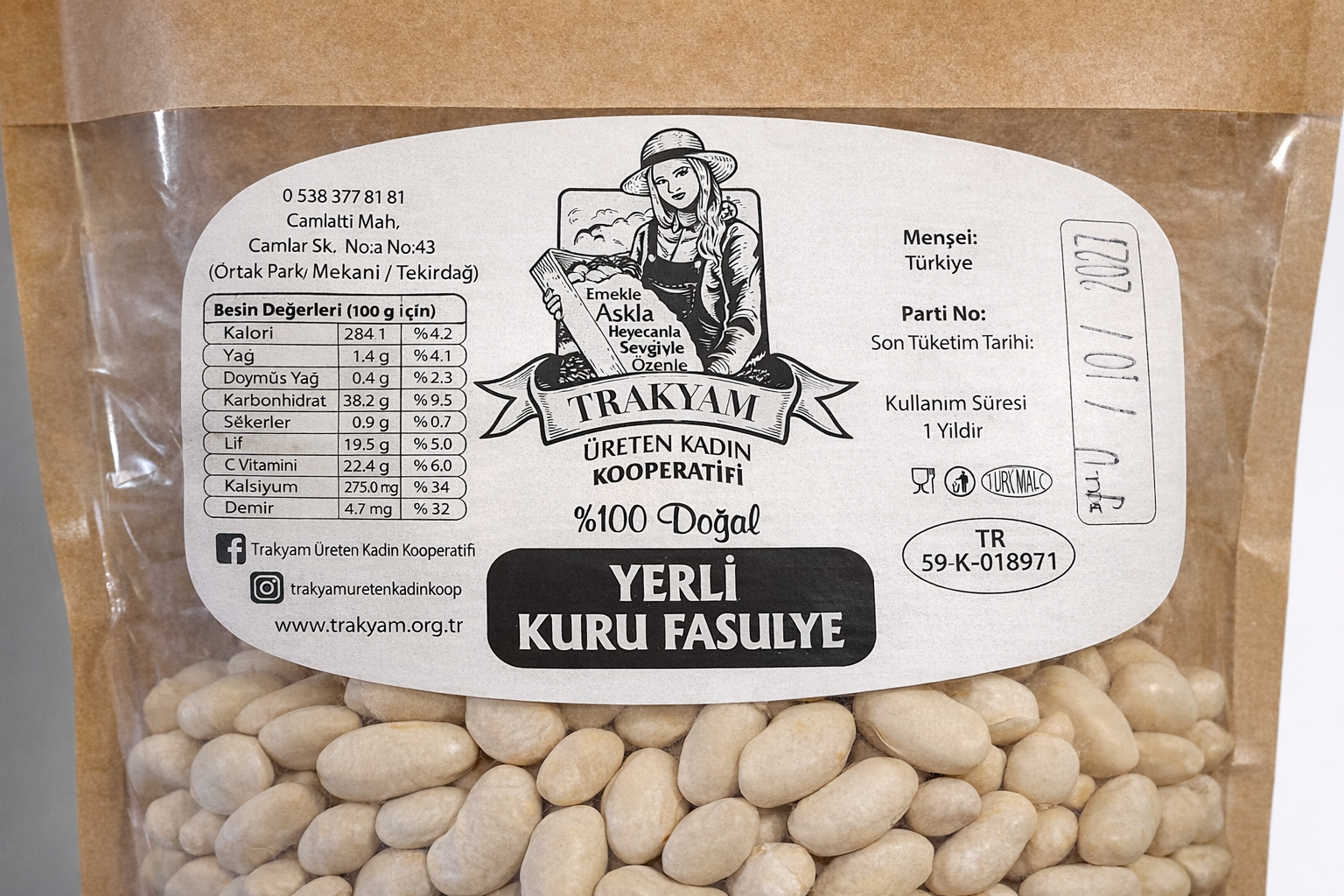 500 GR YERLİ KURU FASULYE TRAKYAM 