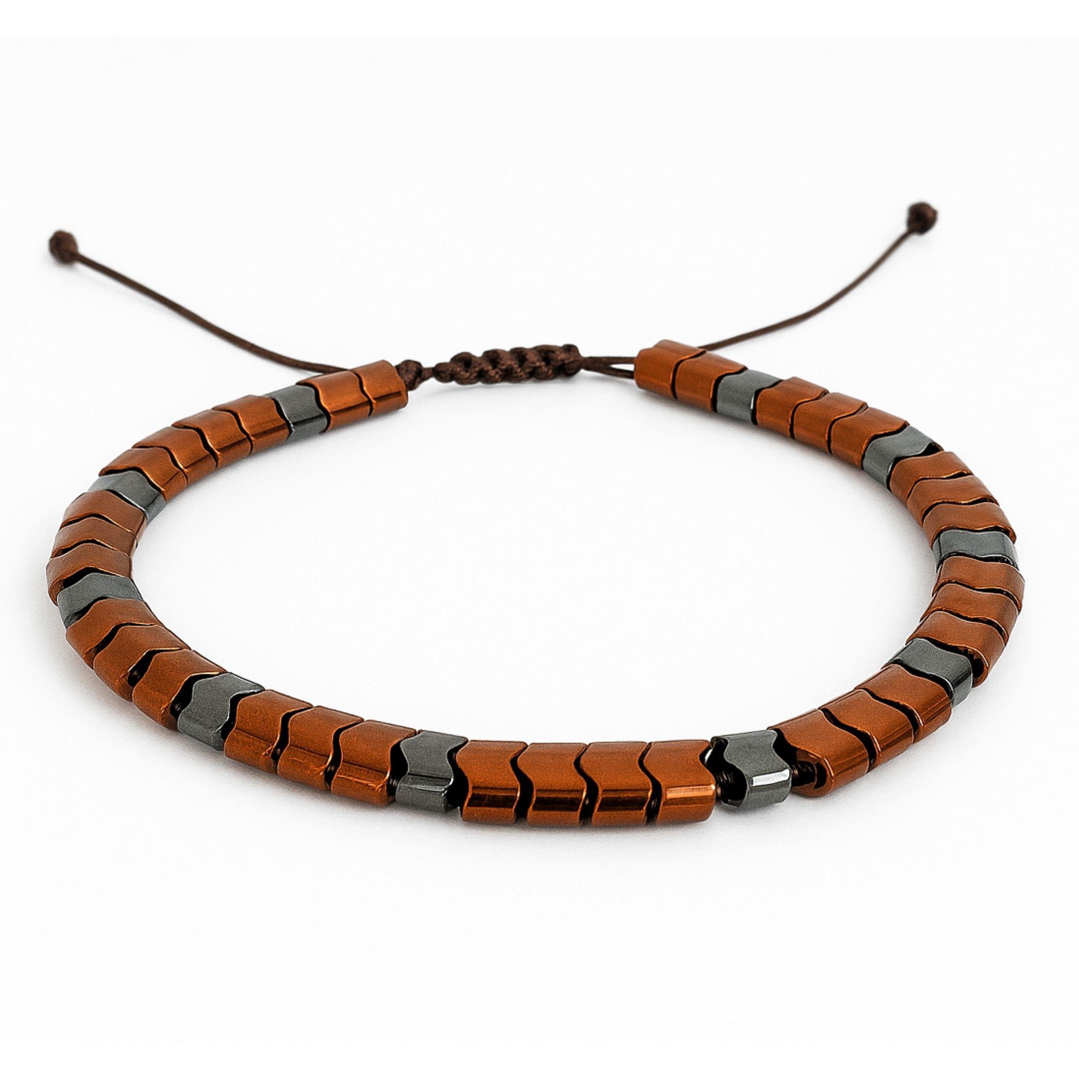 Balık Sırtı Hematit Erkek Bileklik 