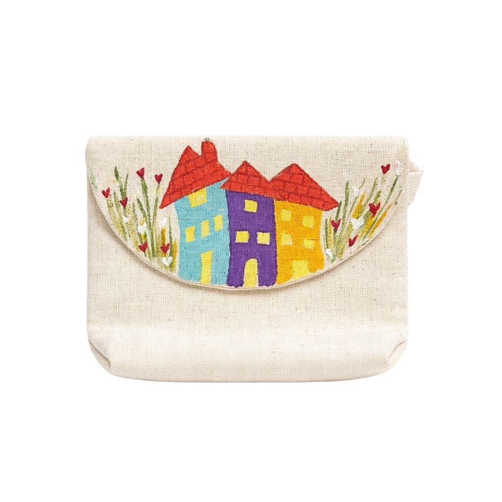 Boyalı Cırtlı El Para Kesesi 