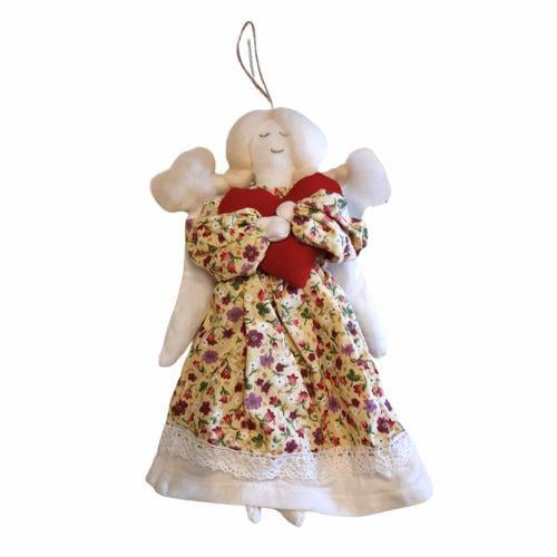 Çiçekli Elbiseli Cadı Bez Bebek