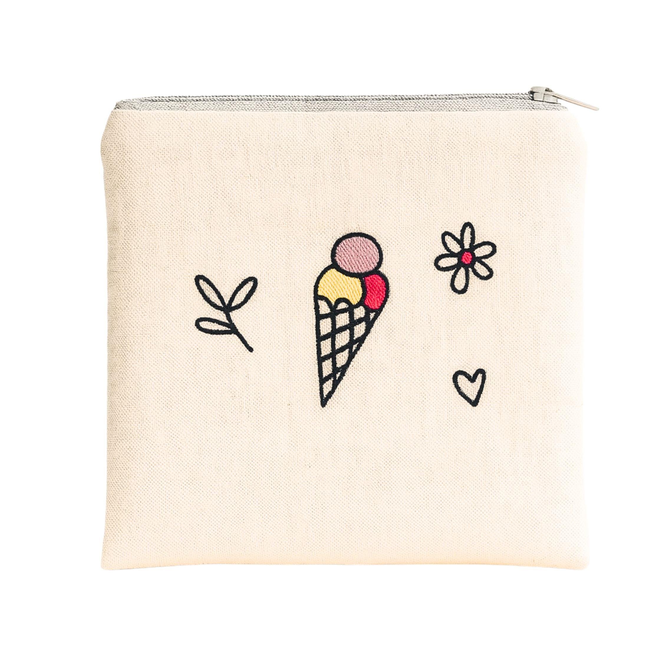 dondurma nakışlı cüzdan