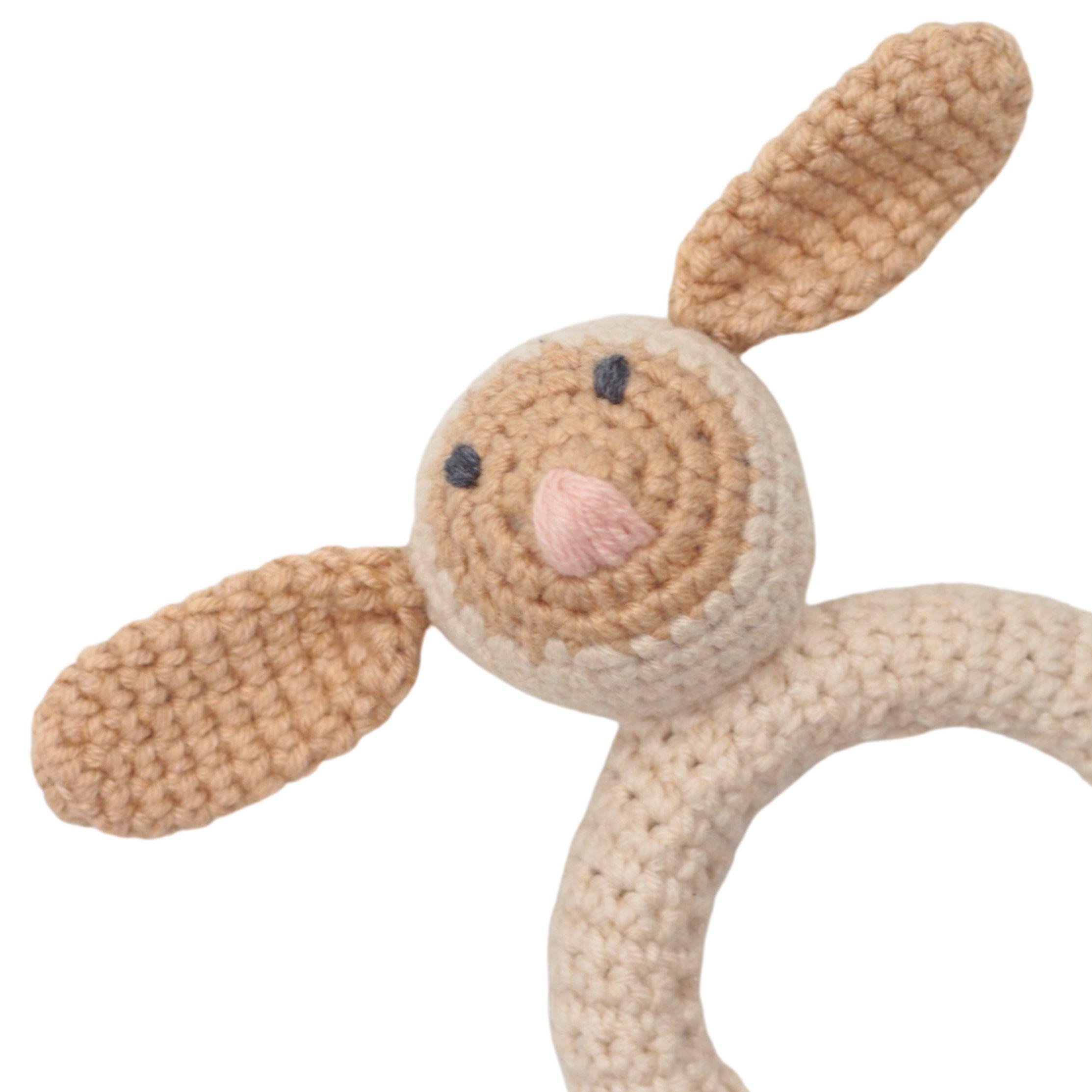 Ekru Amigurumi Maymun Diş Kaşıyıcı