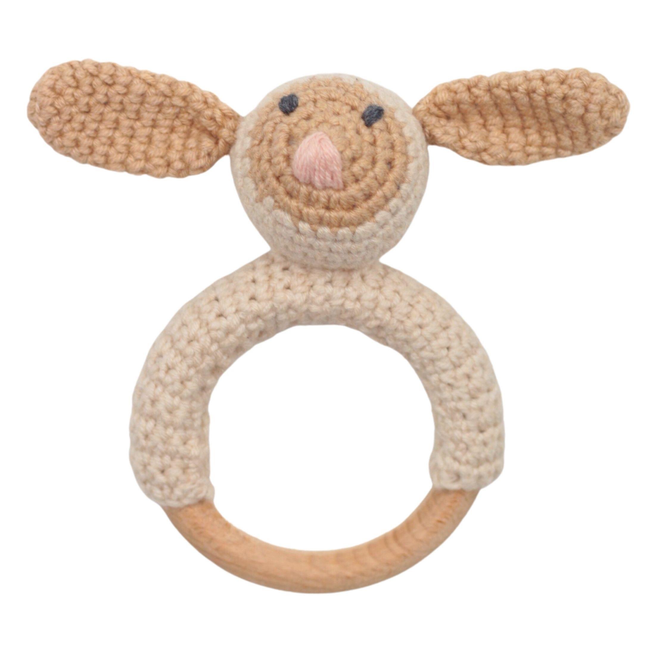 Ekru Amigurumi Maymun Diş Kaşıyıcı