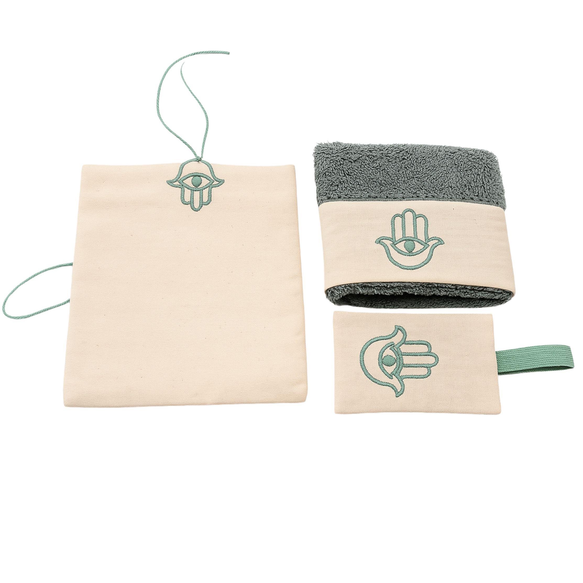 Fatmanın Eli  Nakışlı Keseli  Havlu  Set