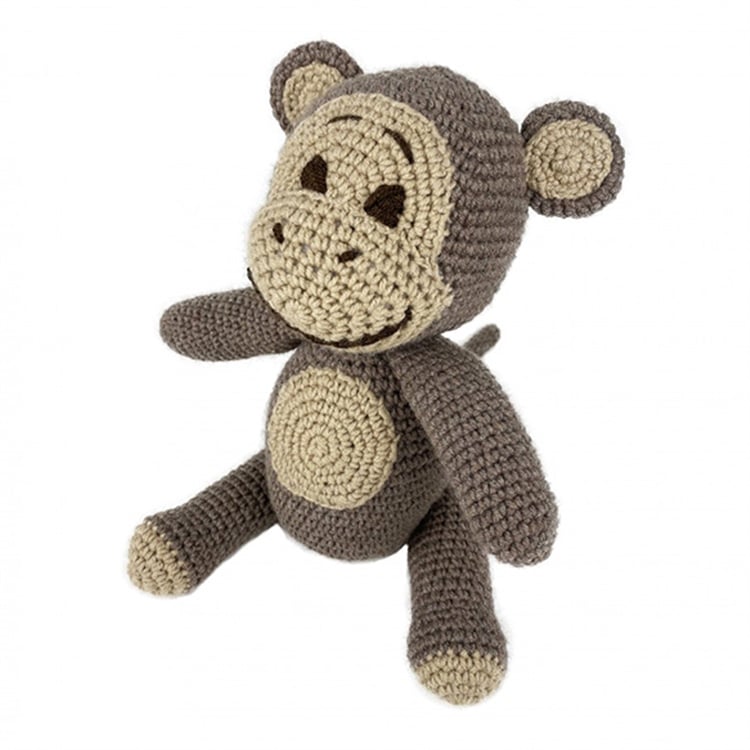 Kahverengi Amigurumi Maymun Oyuncak