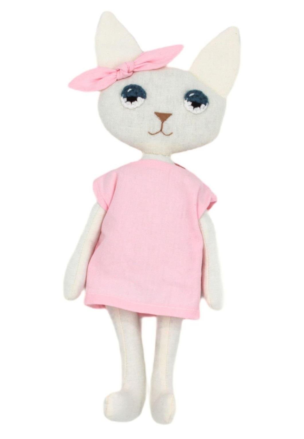 KEDİ PEMBE BEZ OYUNCAK MERAL